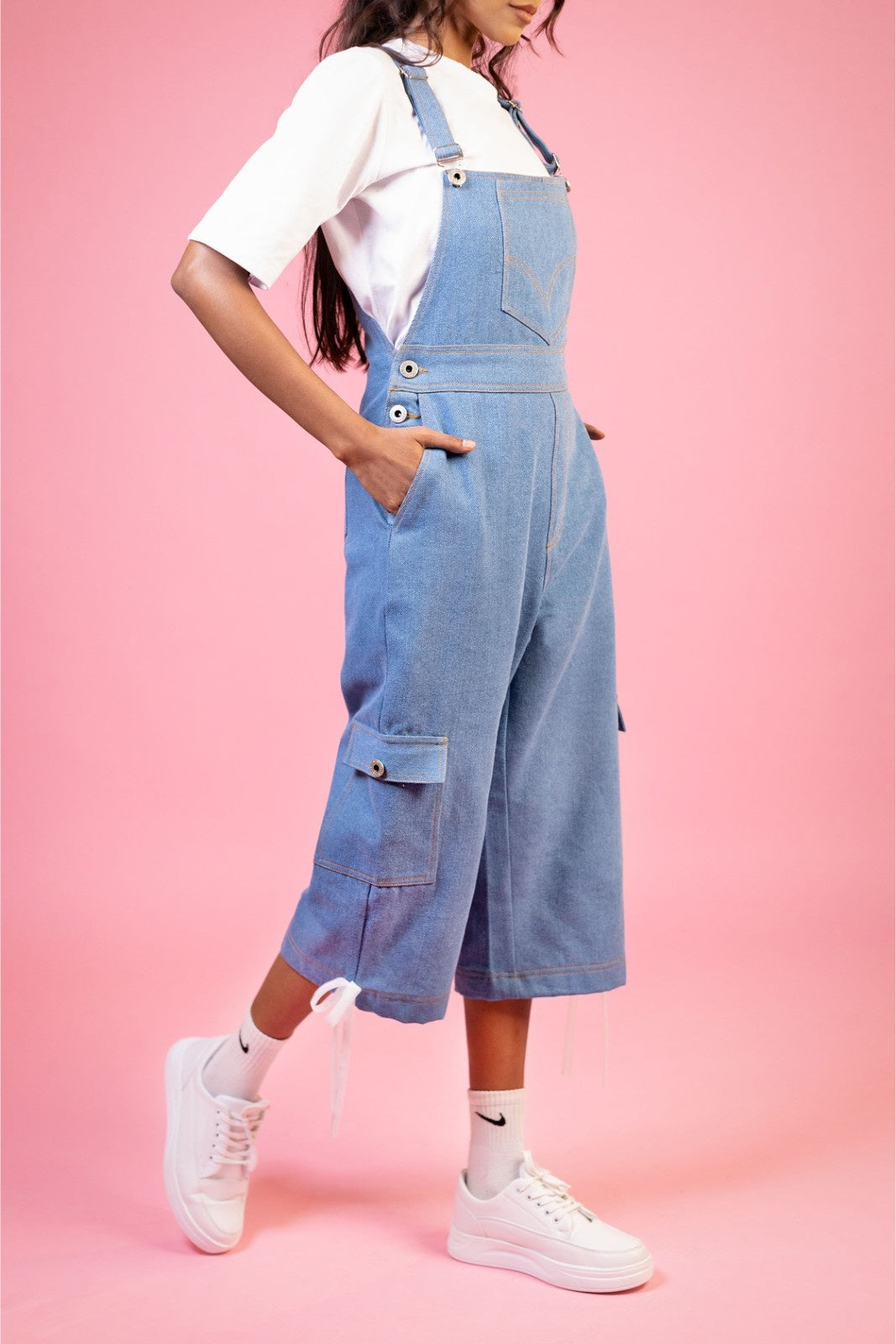 Denim Breeze Mid-calf length Classic dungarees