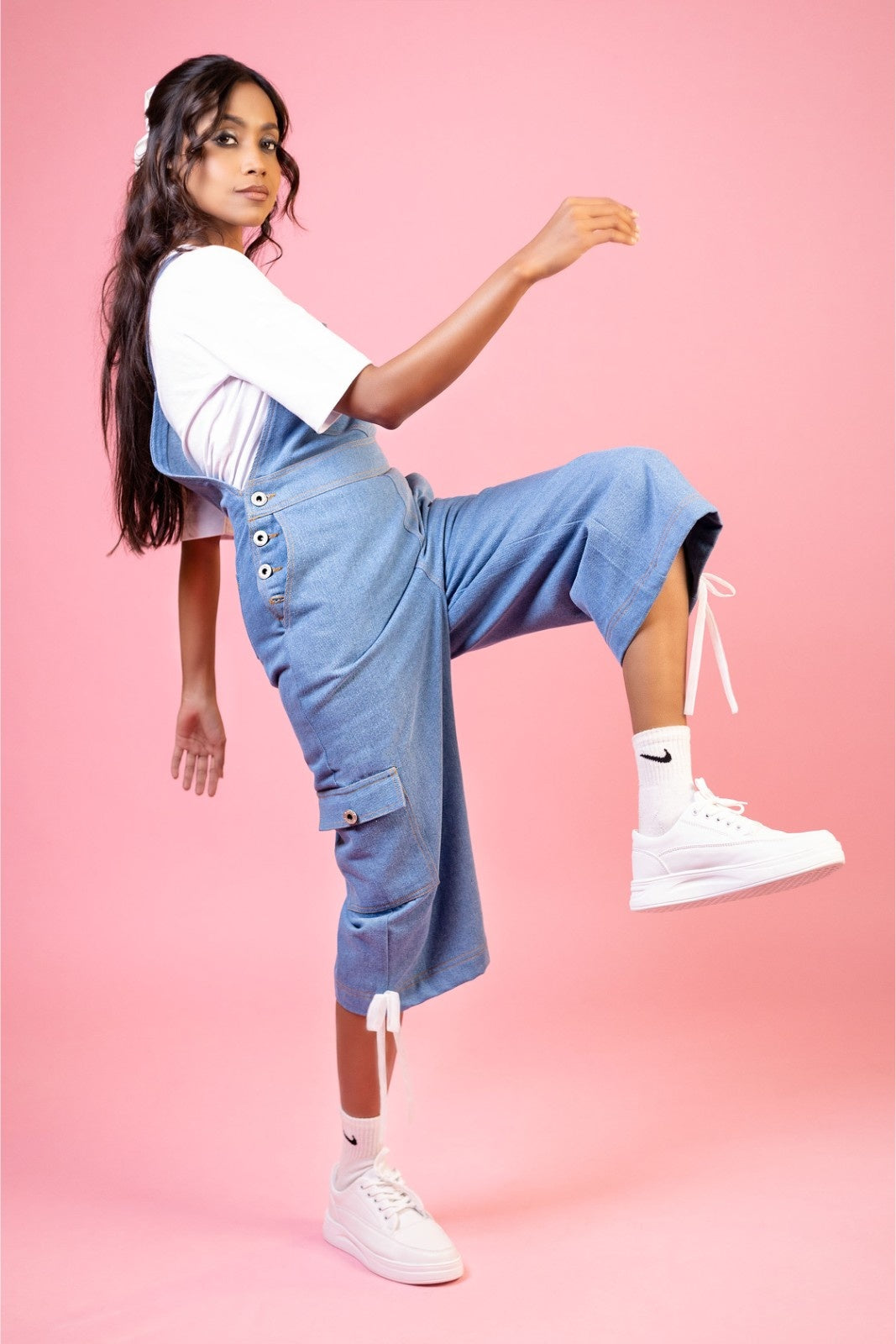 Denim Breeze Mid-calf length Classic dungarees