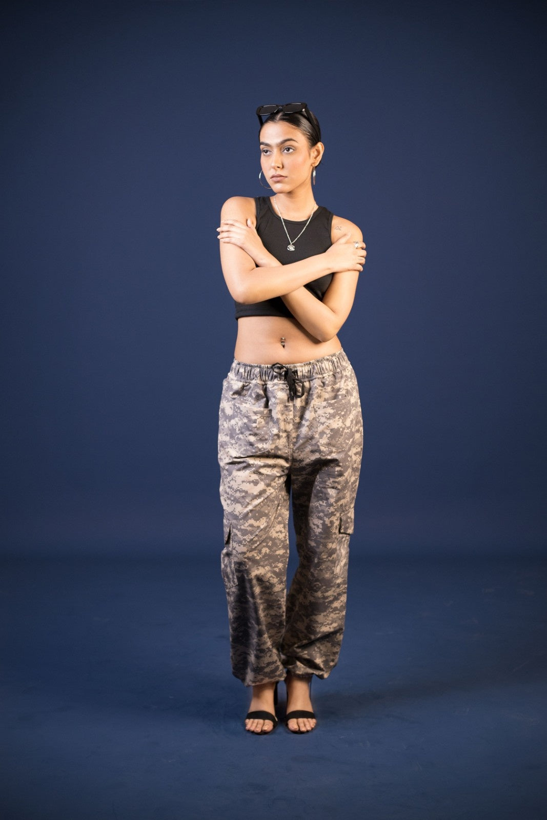 Urban Camo Drawstring Cargo Pants