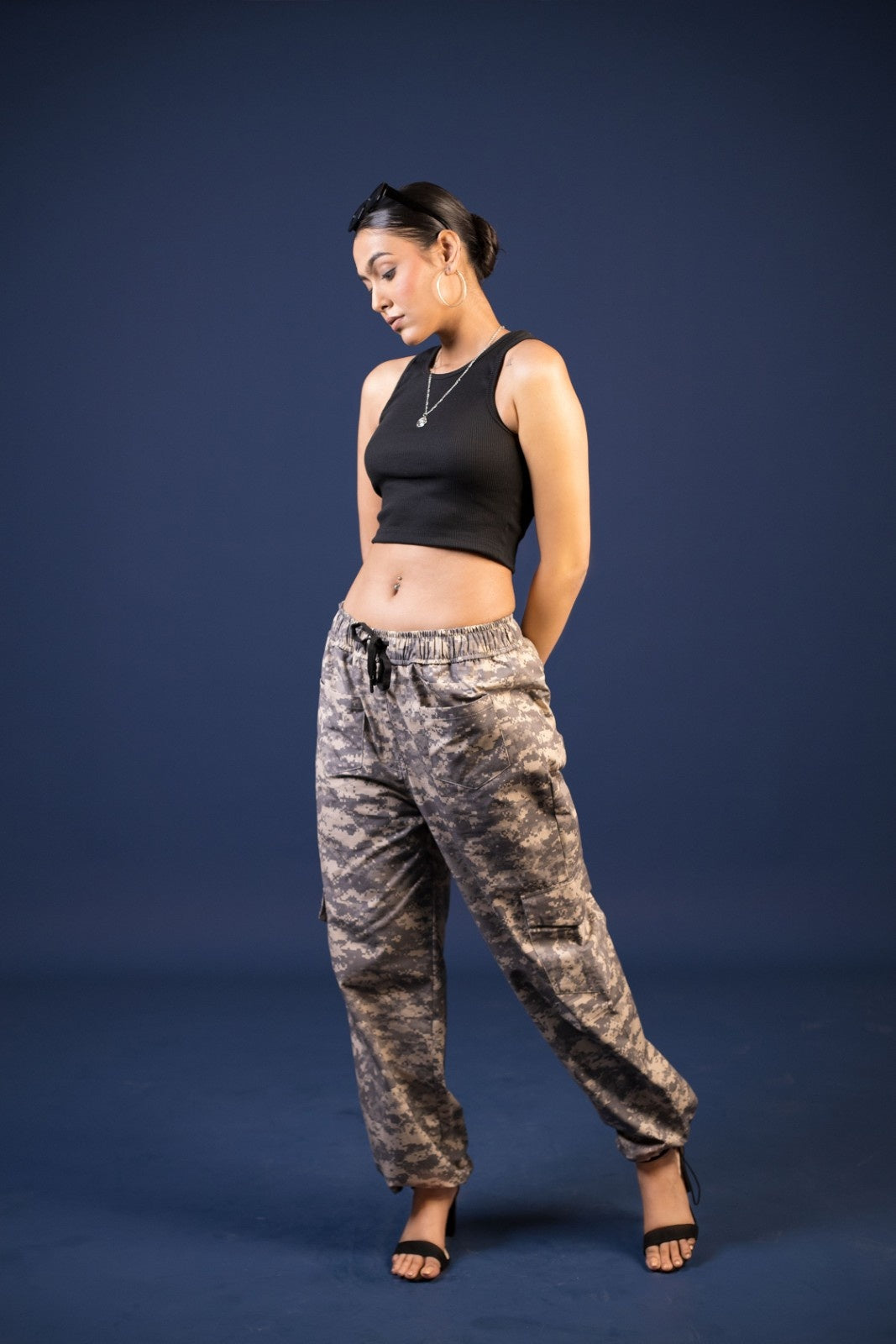 Urban Camo Drawstring Cargo Pants