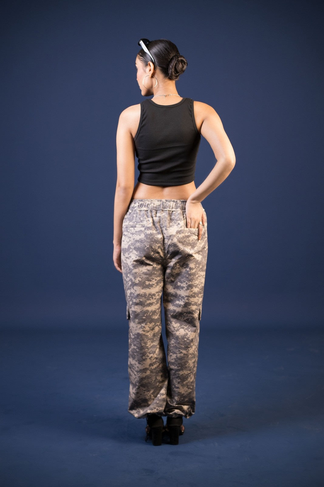 Urban Camo Drawstring Cargo Pants