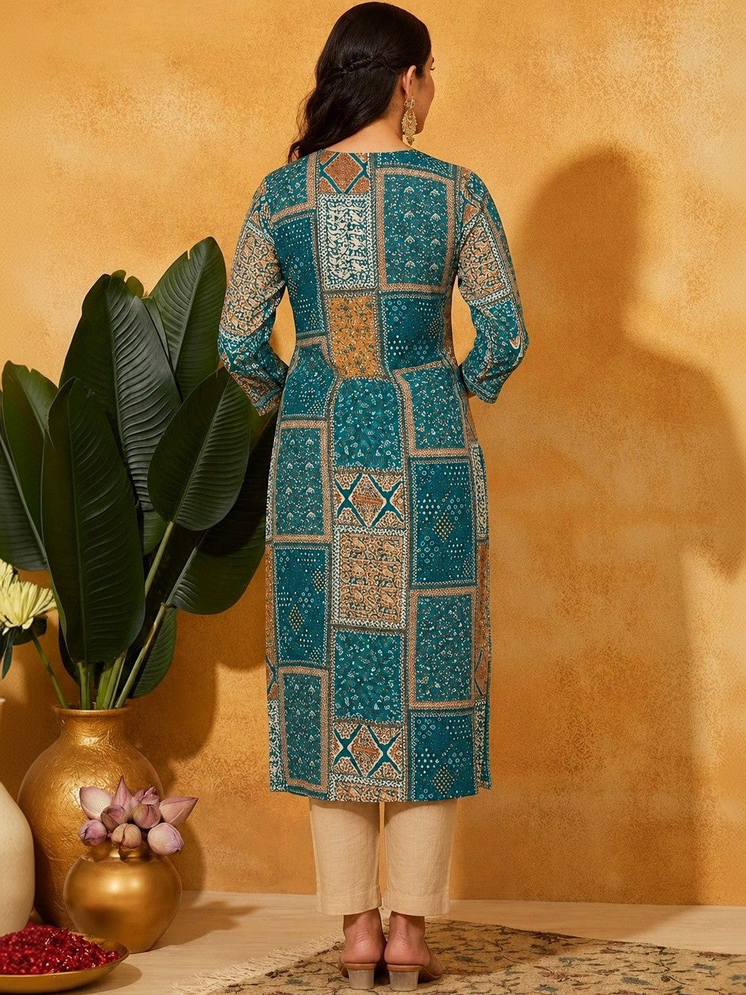 Ethnic Motifs Printed Pure Cotton Kurti