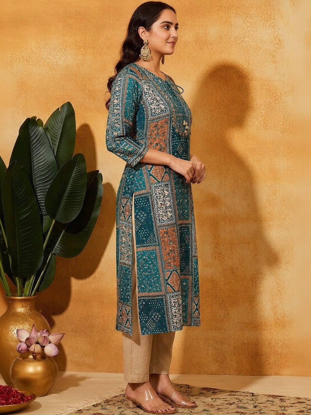 Ethnic Motifs Printed Pure Cotton Kurti