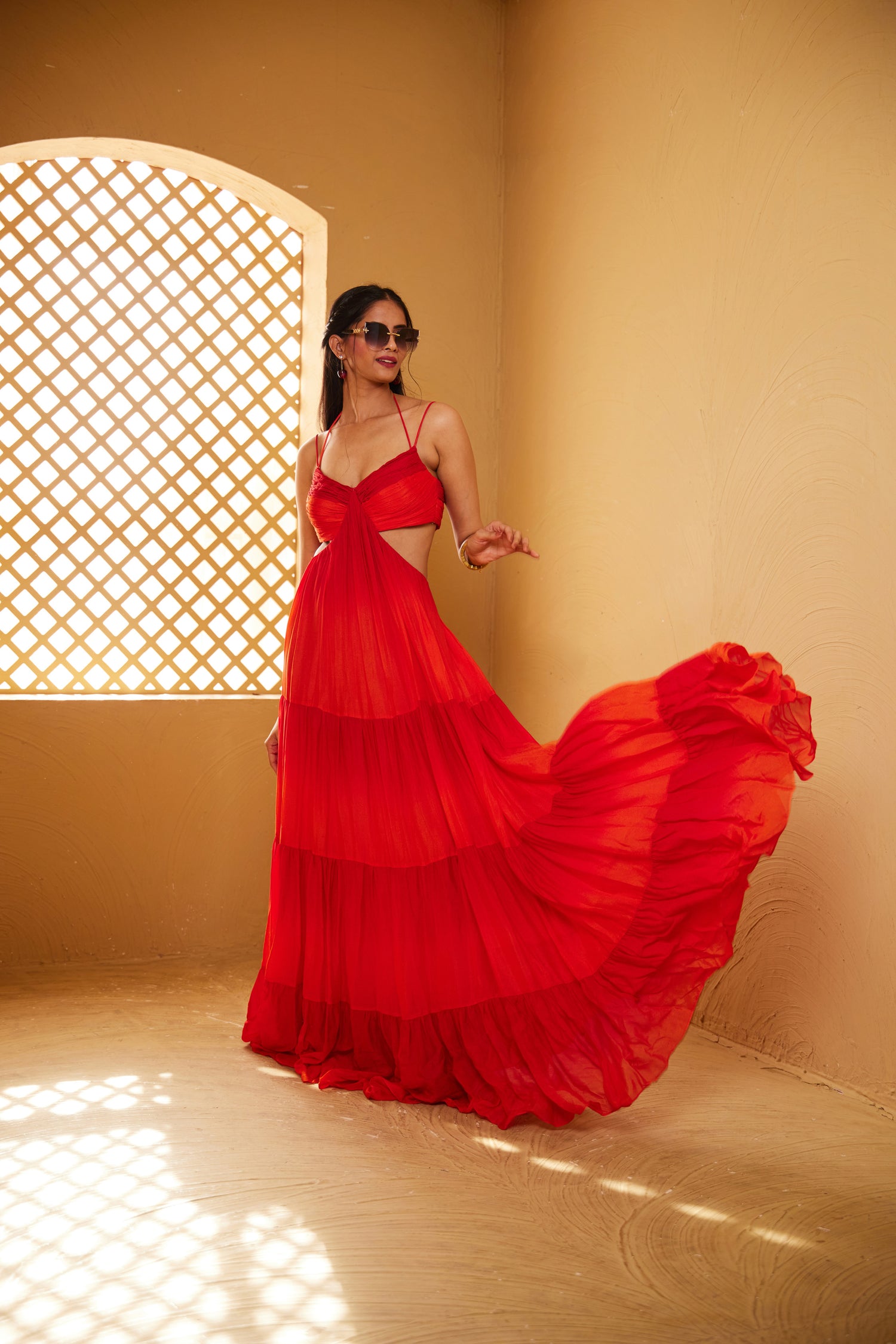 Ombre Tiered Maxi dress