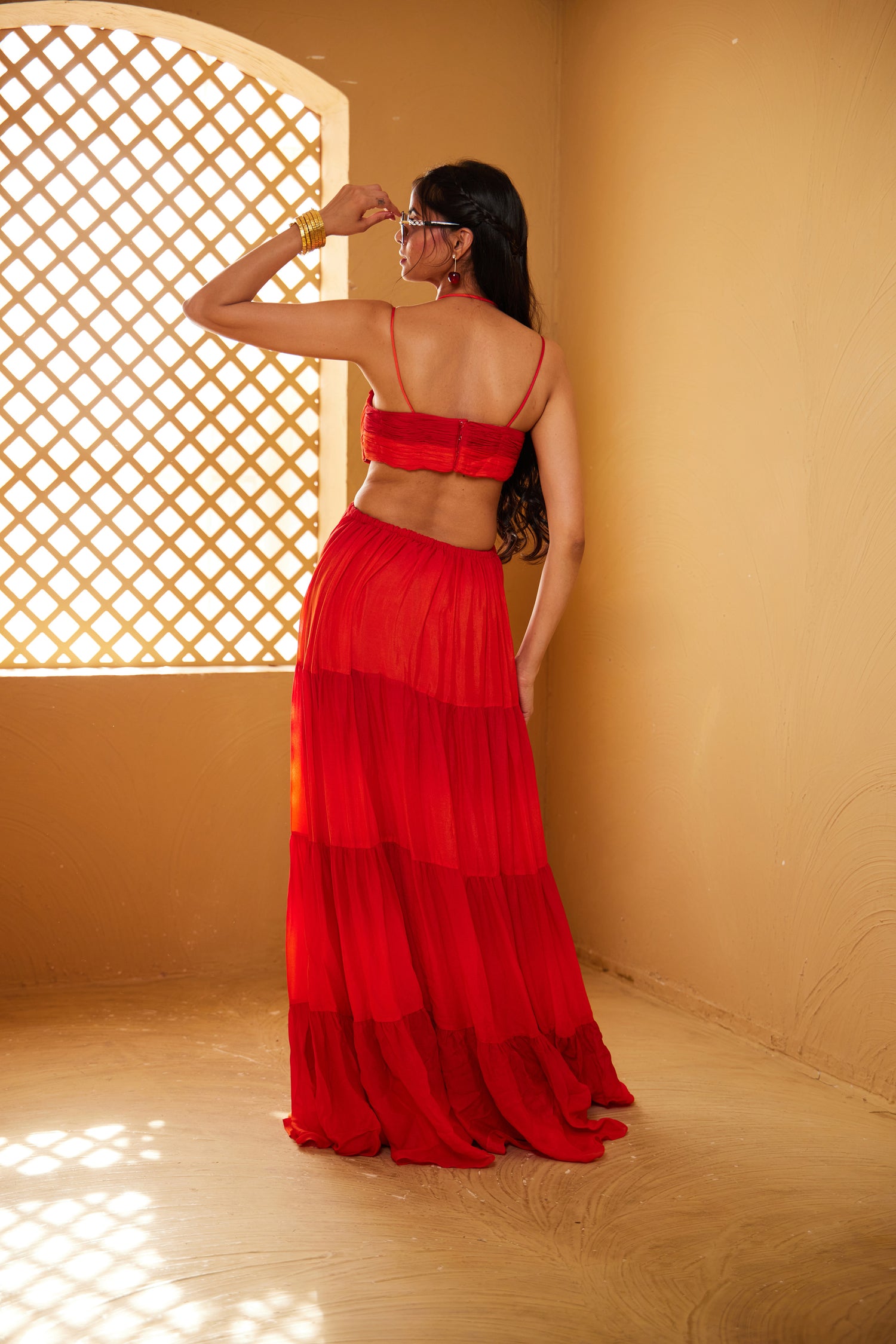 Ombre Tiered Maxi dress
