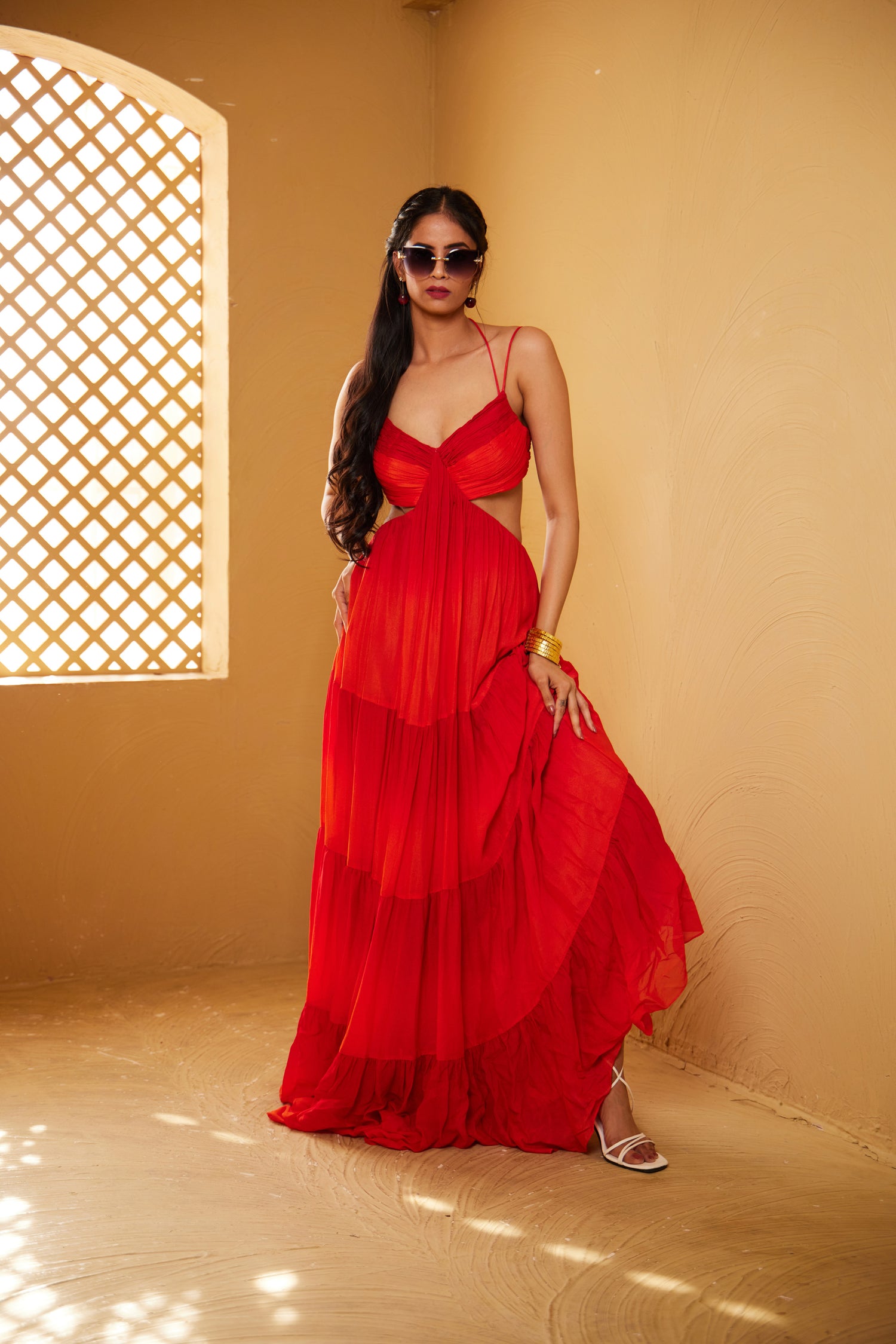 Ombre Tiered Maxi dress