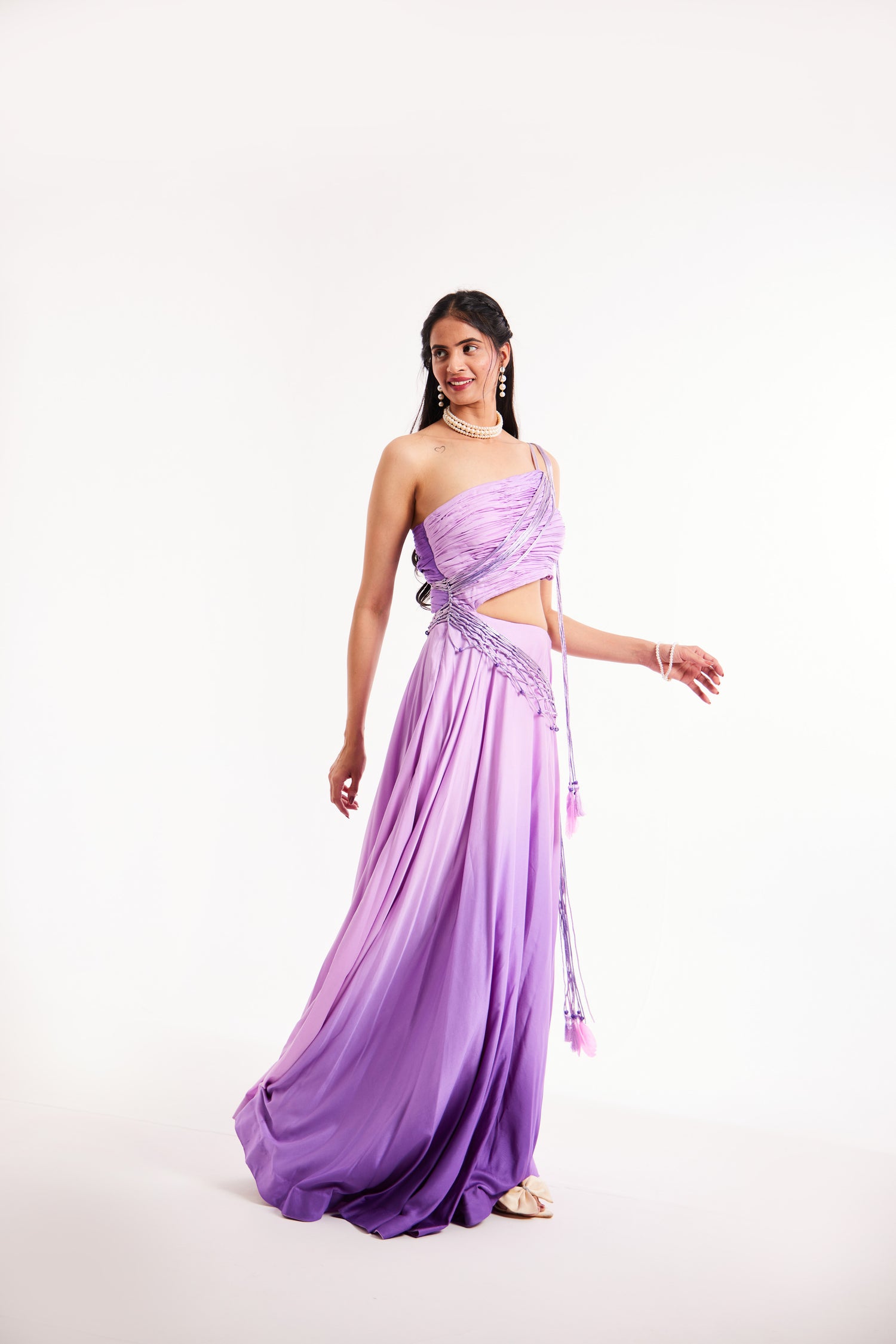 Ombre elegant boho maxi dress