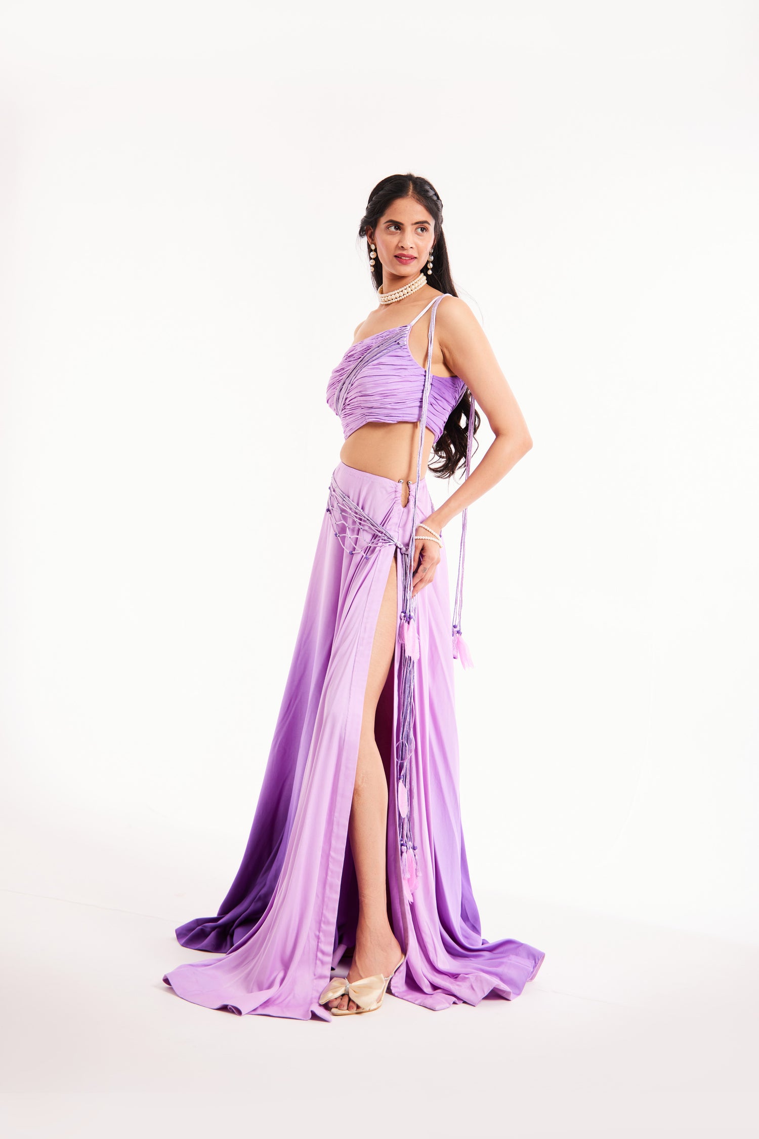 Ombre elegant boho maxi dress