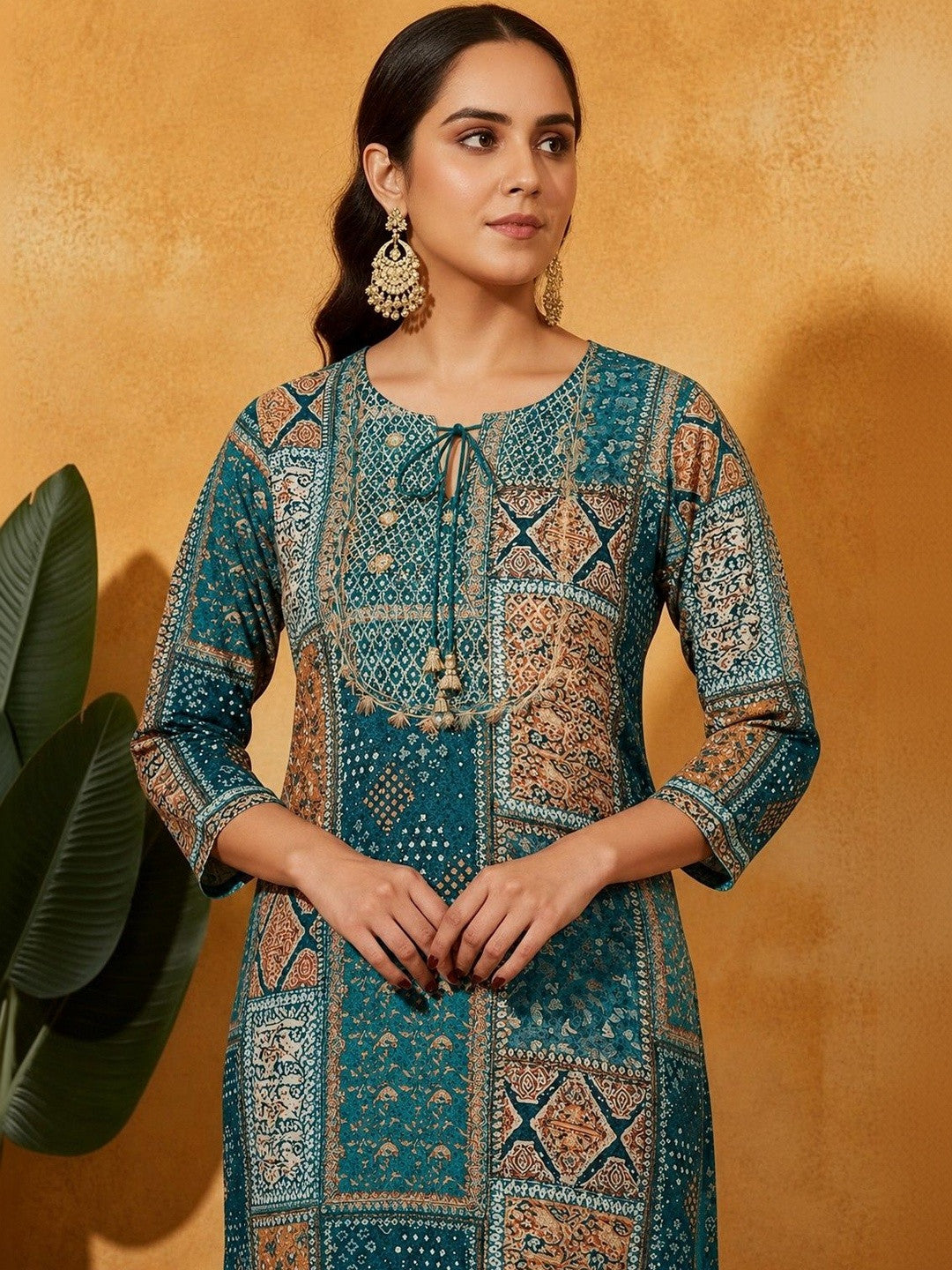 Ethnic Motifs Printed Pure Cotton Kurti