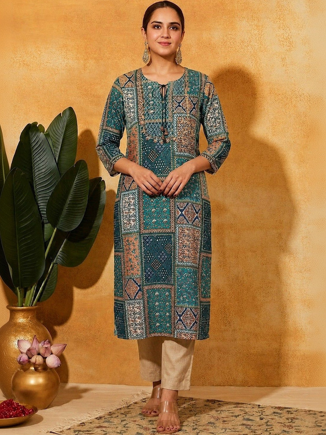 Ethnic Motifs Printed Pure Cotton Kurti