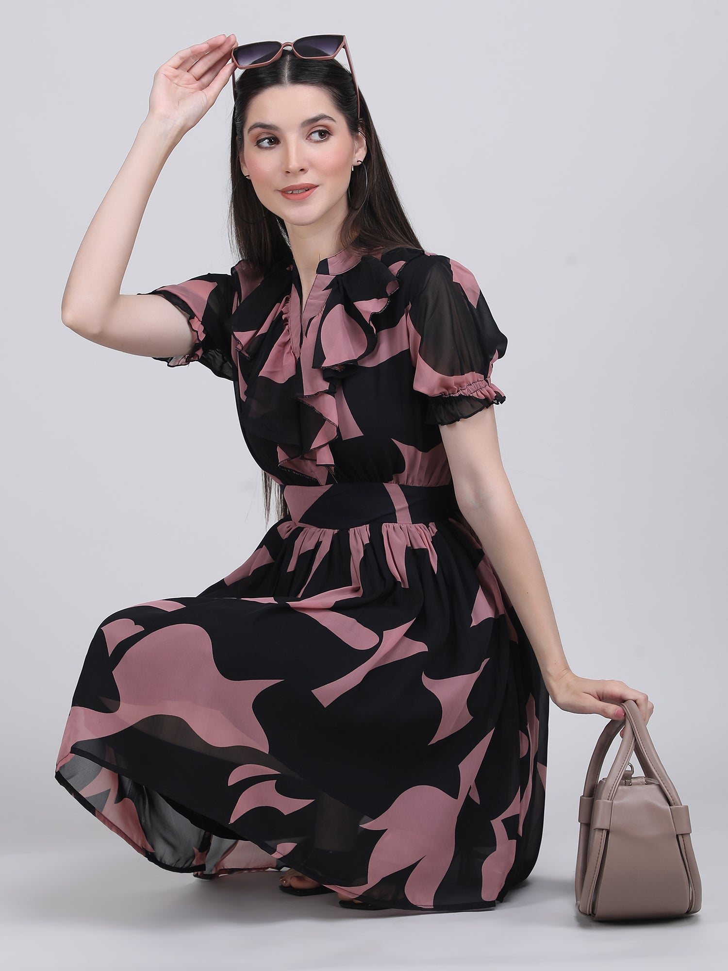Twilight Ruffle Midi Dress