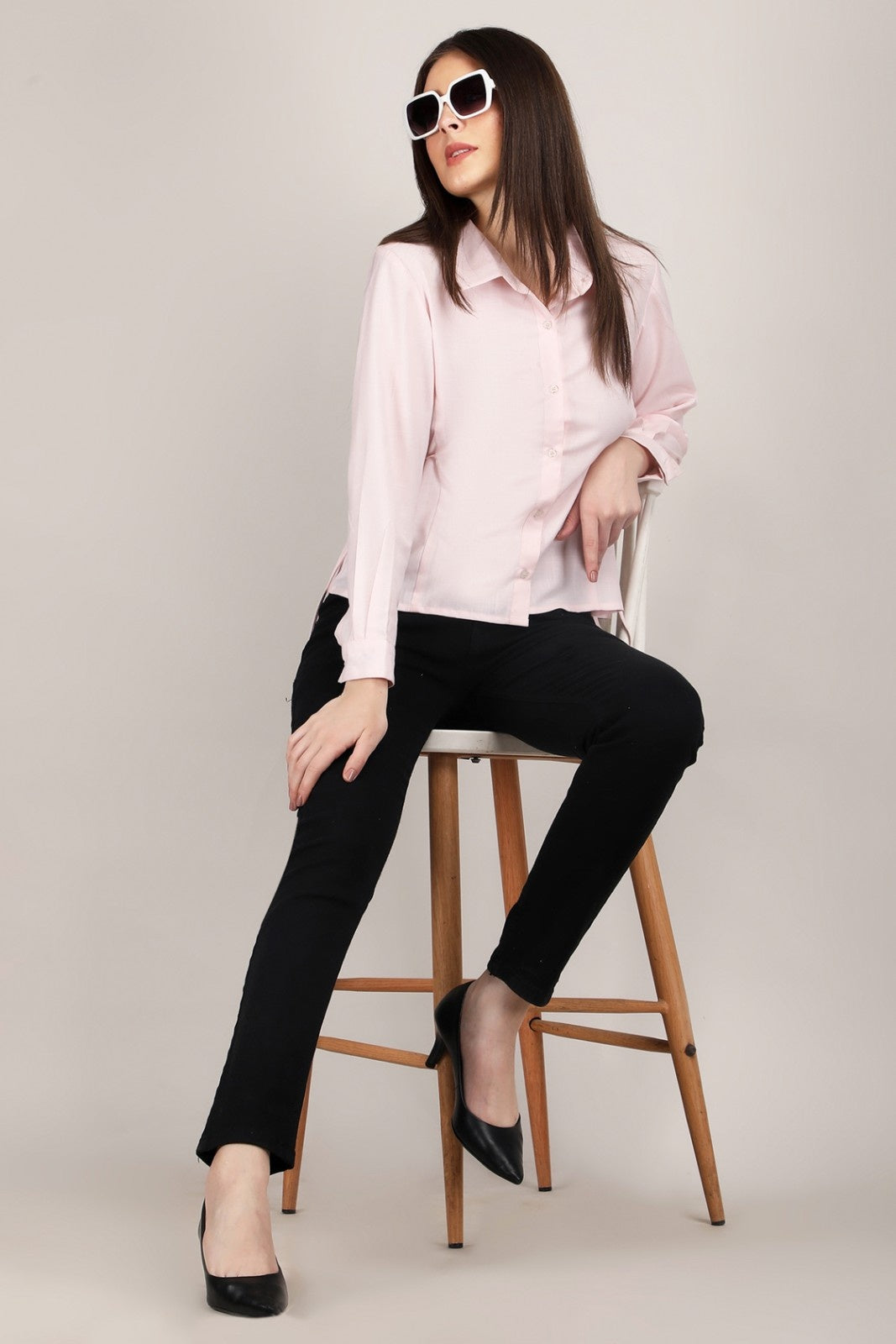 Pastel Muse Tie-Side Button Down Shirt