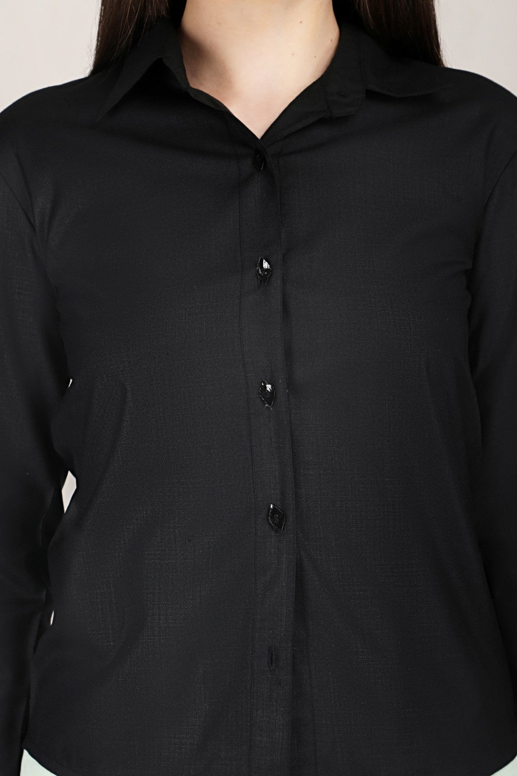 White & Black Women's Classic Long Sleeve Shirt