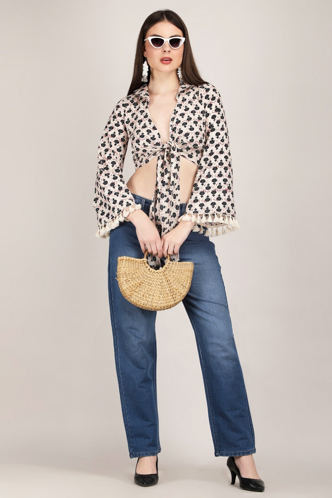 Boho Blossom Tie-Up Top