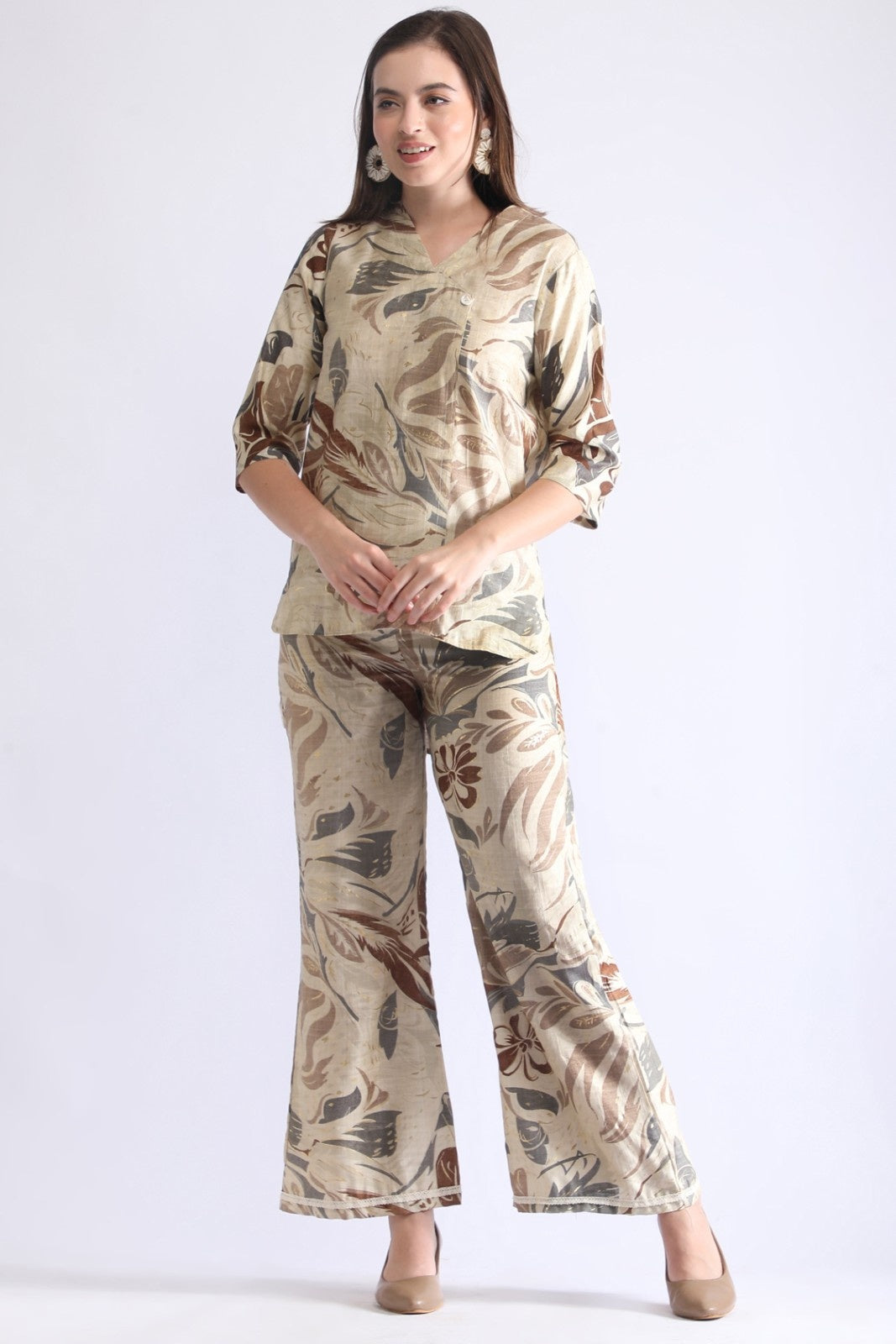 Stylish Printed Top & Pant Co-ord Set