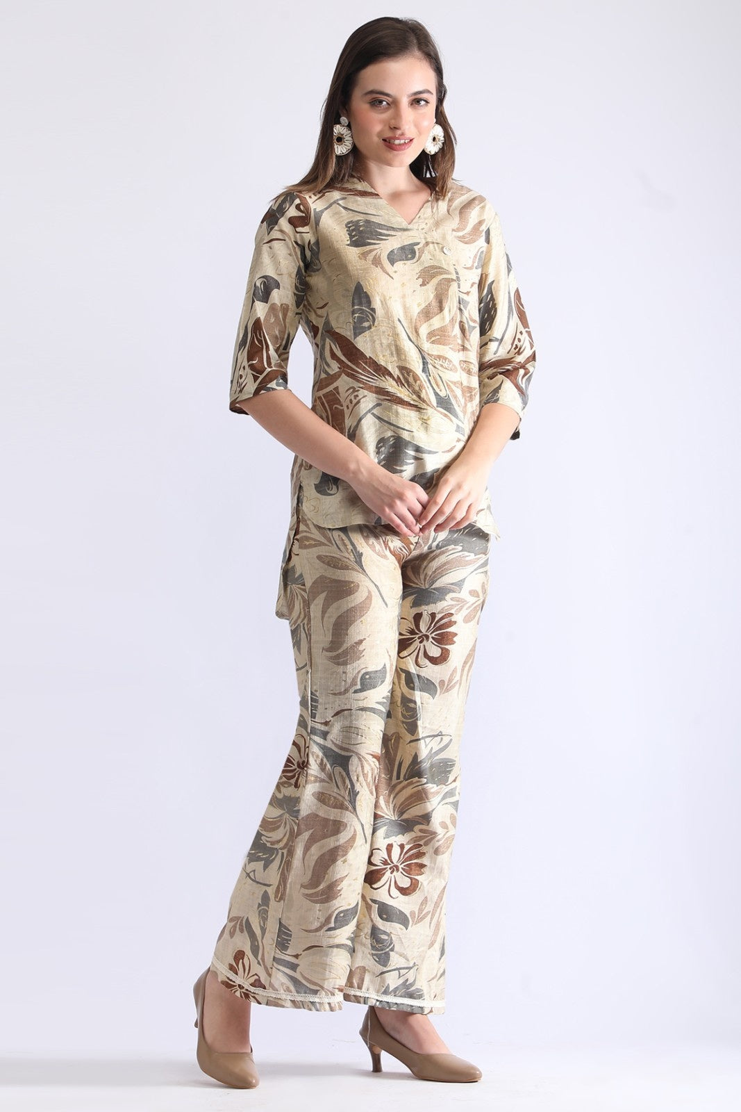 Stylish Printed Top & Pant Co-ord Set