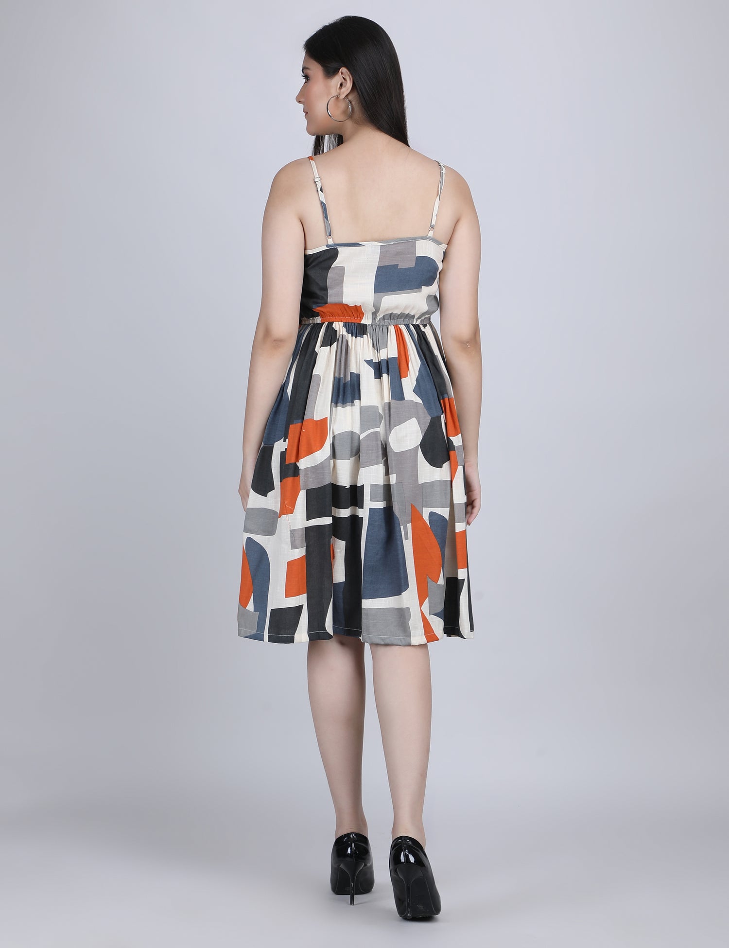 Urban Muse Geometric Spaghetti Dress