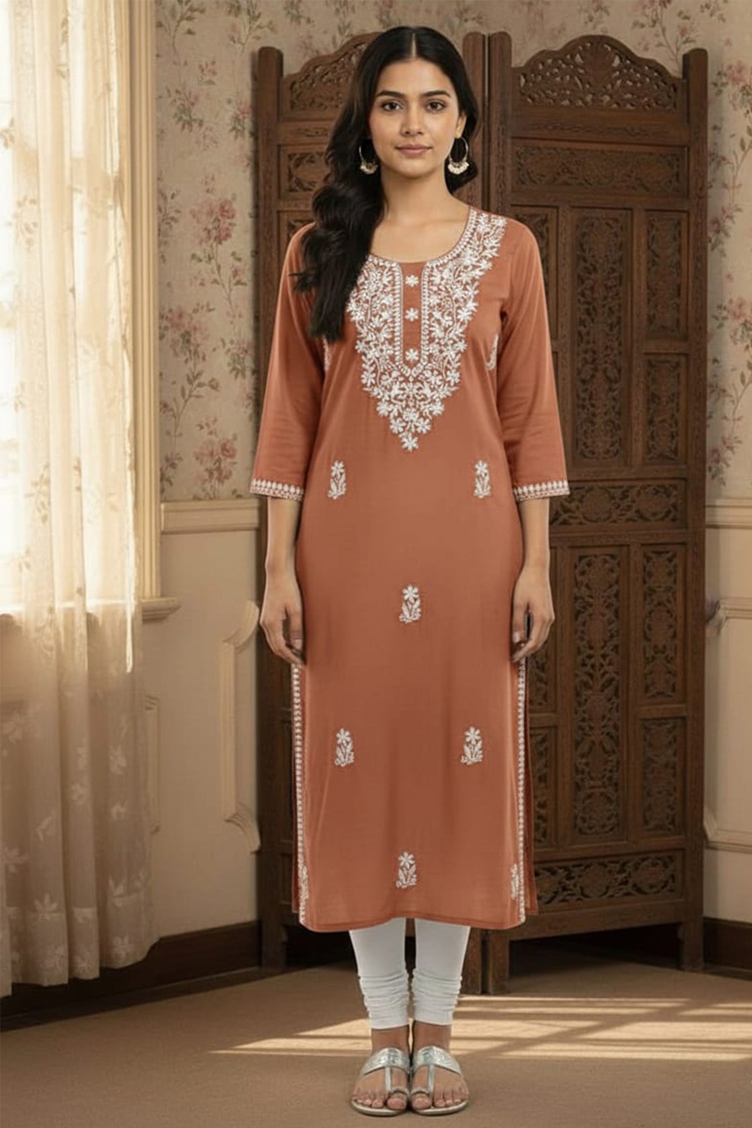Royal Grace Embroidered Straight Kurta