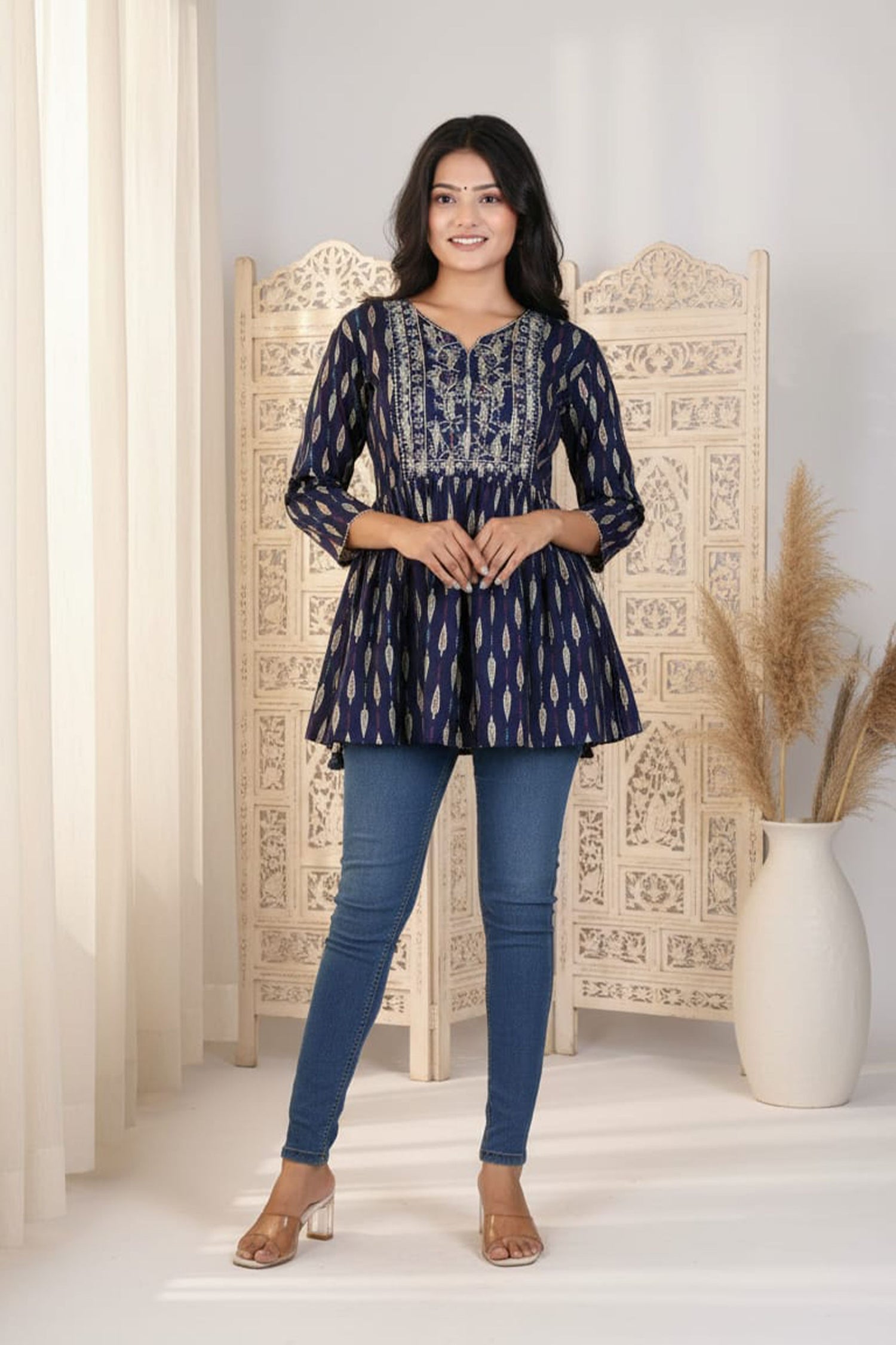 Scarlet Zari Charm Kurti