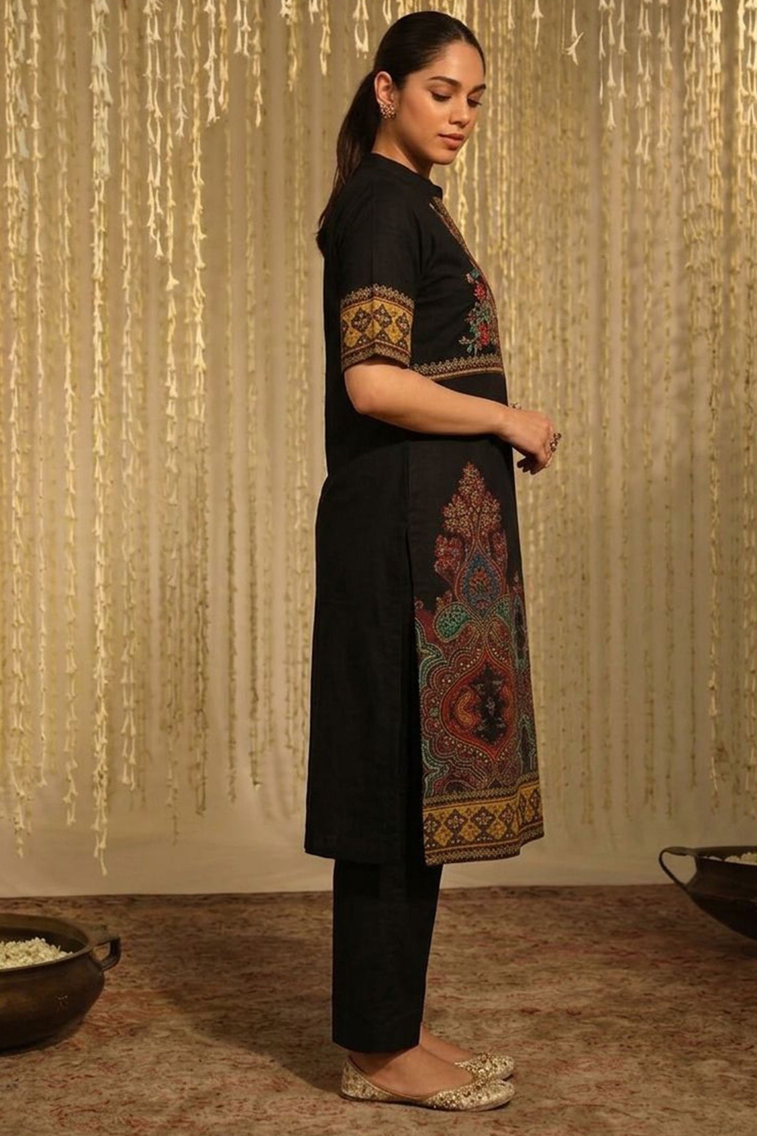 Women Embroidered Straight Kurta | Ethnic Cotton Blend Kurta for Women | Festive Wear, Office Wear, Casual Traditional Kurta