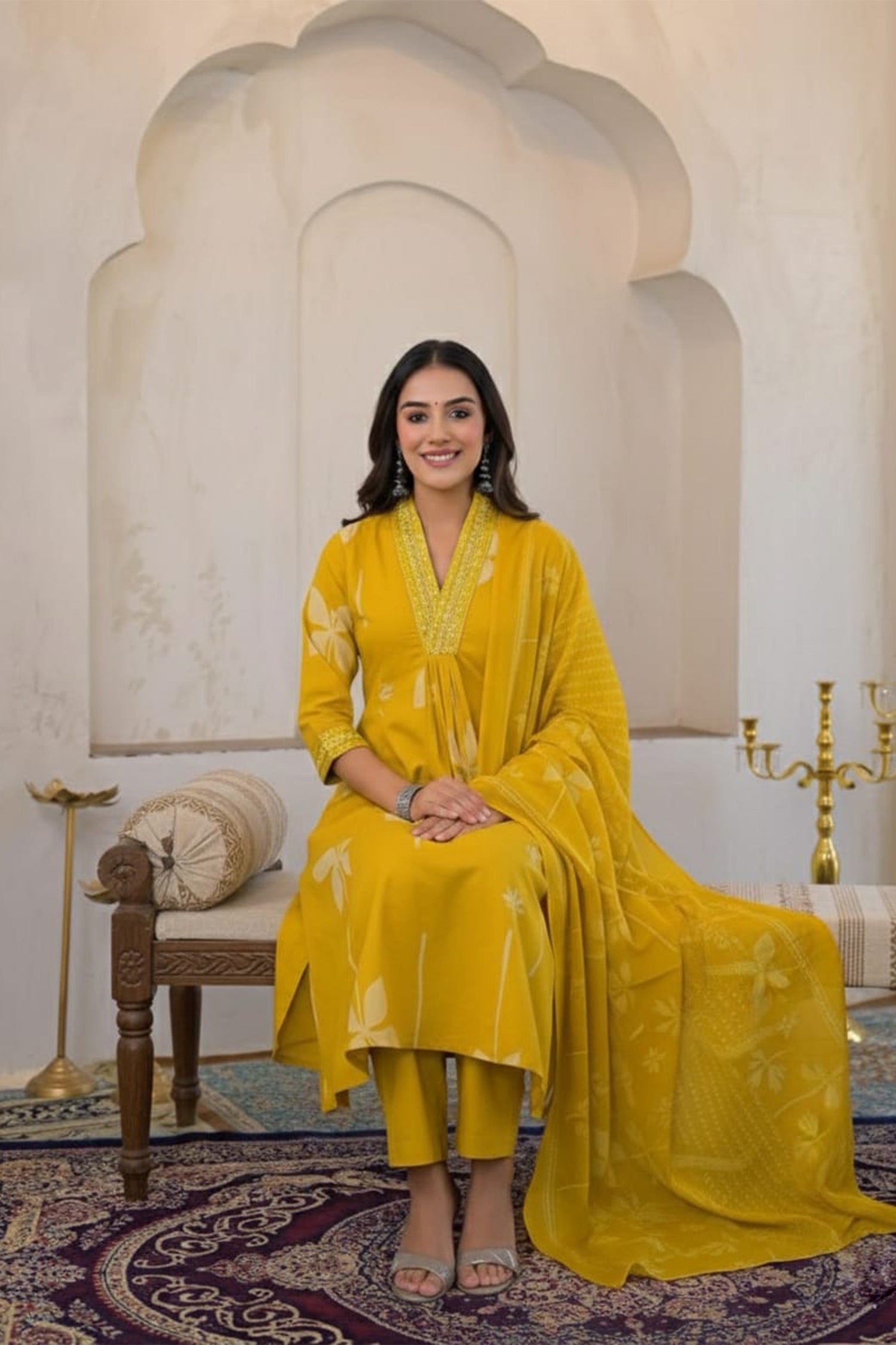 Sunheri Noor Floral Suit Set