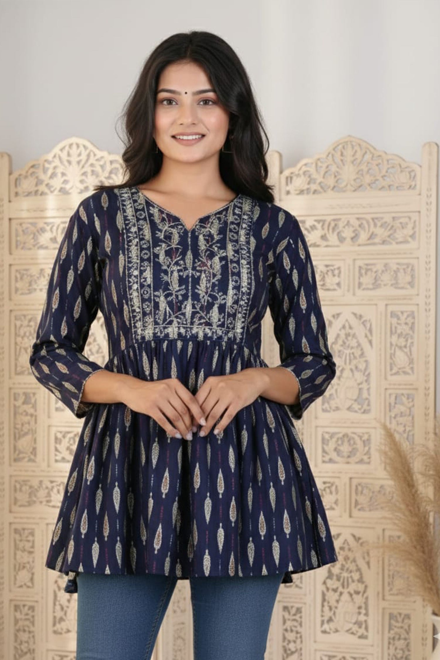 Scarlet Zari Charm Kurti