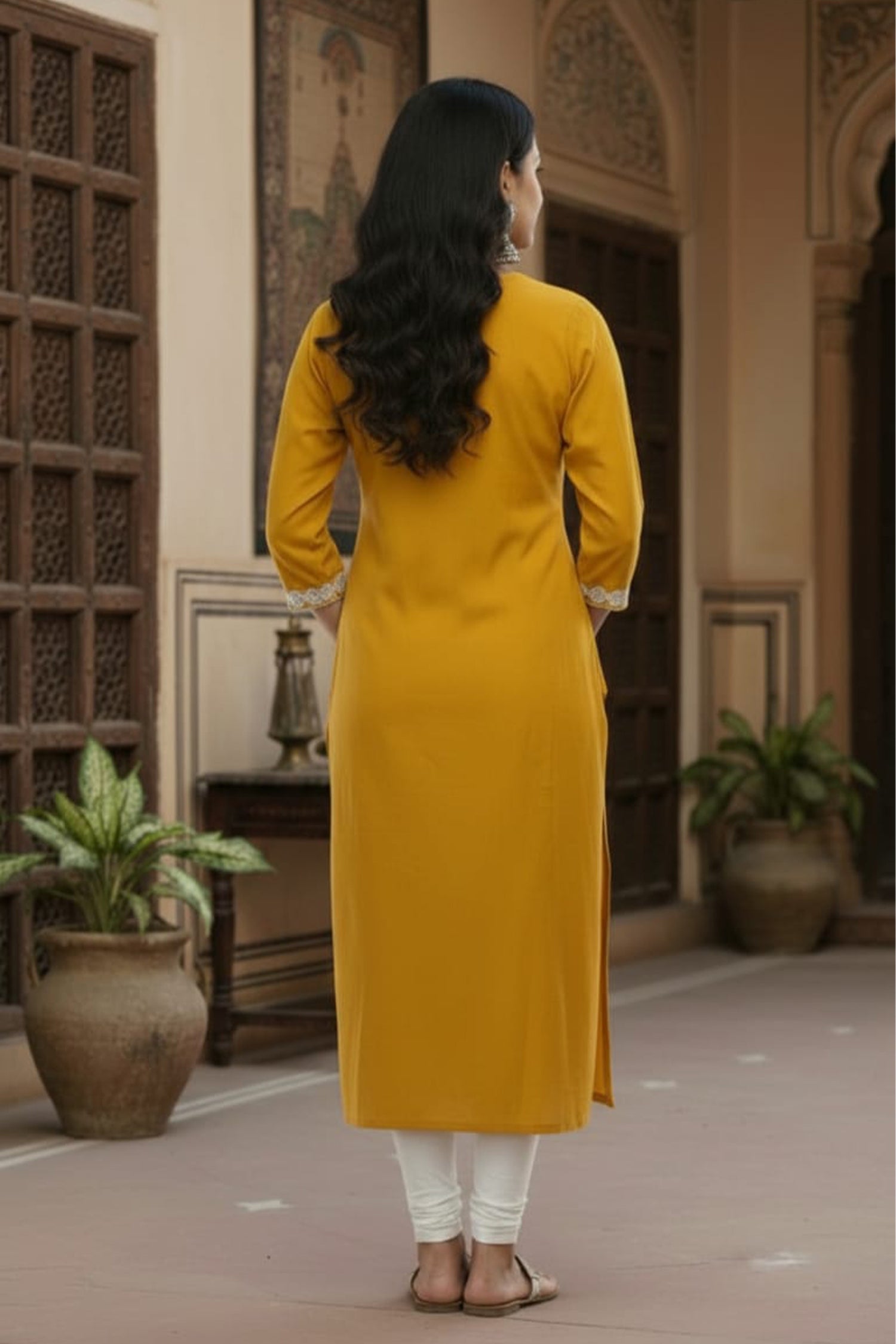 Spiral Bloom Straight Kurta