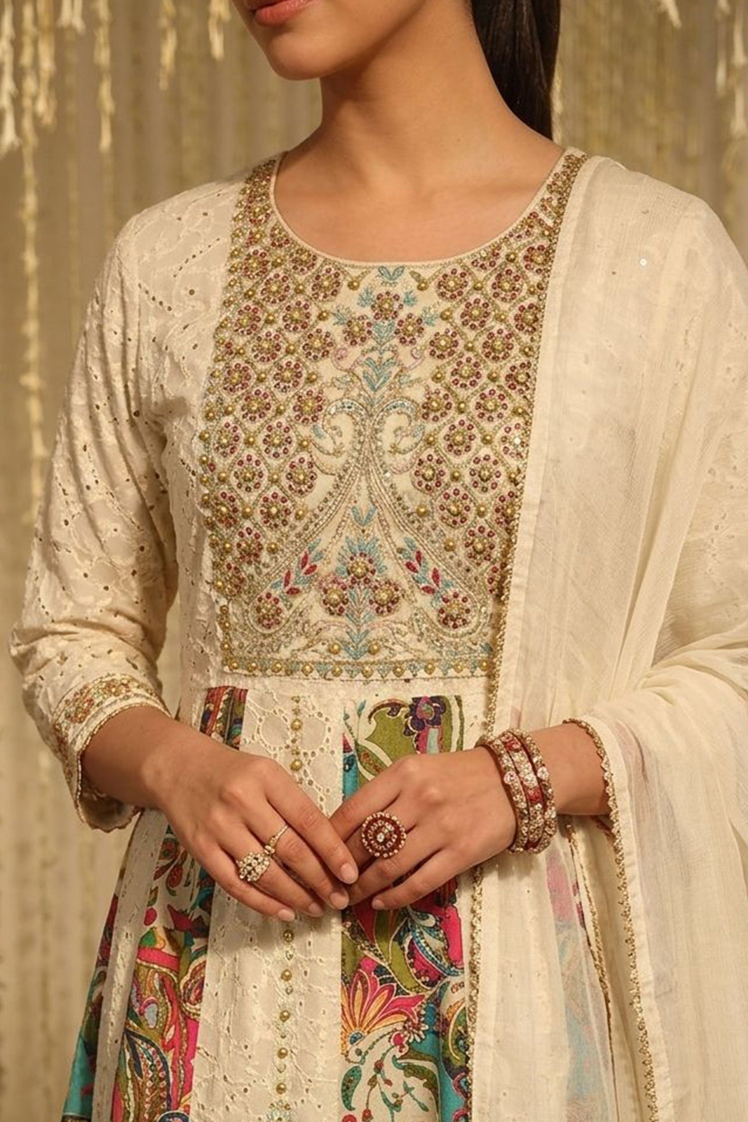 Women Embroidered Kurta Pant Set with Dupatta