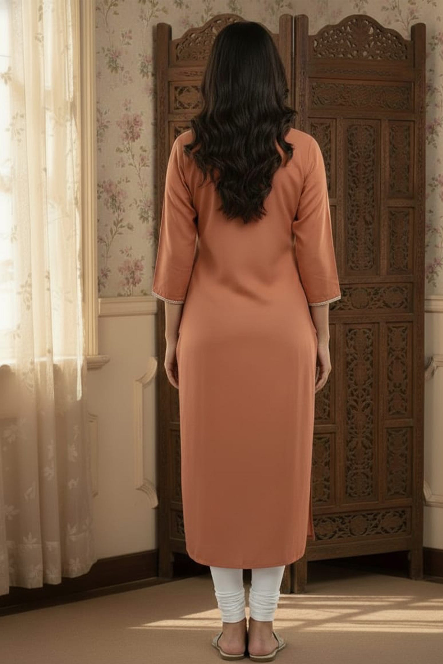 Royal Grace Embroidered Straight Kurta