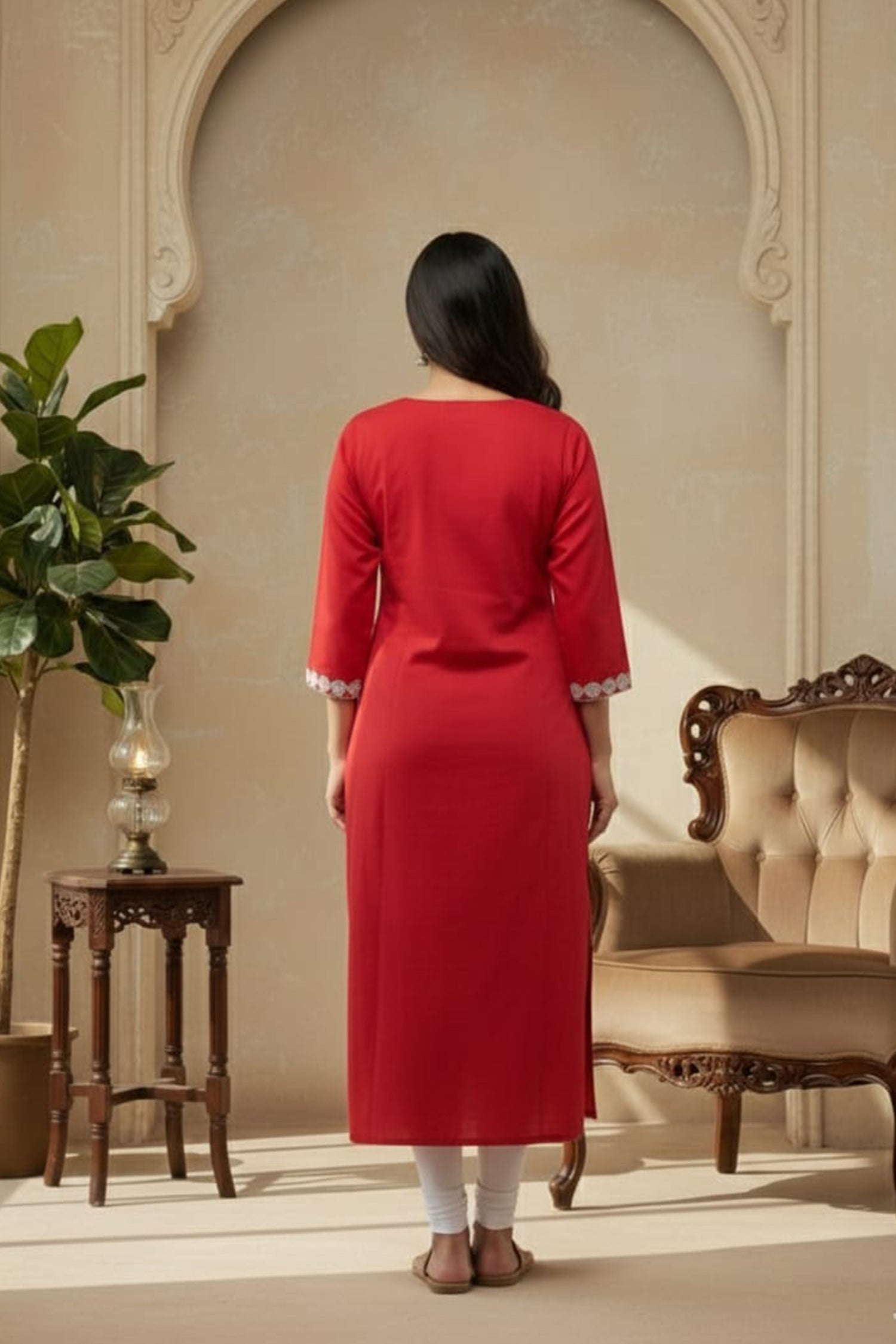 Spiral Bloom Straight Kurta