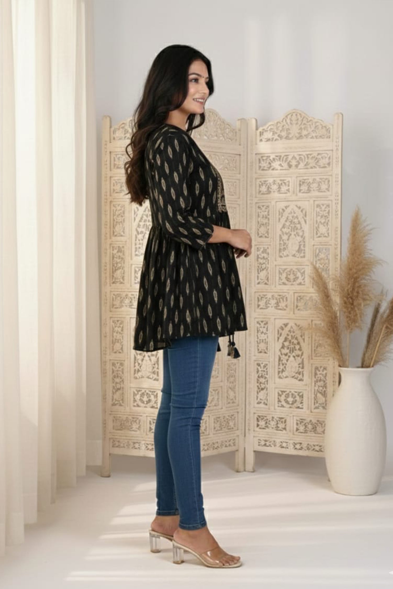 Scarlet Zari Charm Kurti