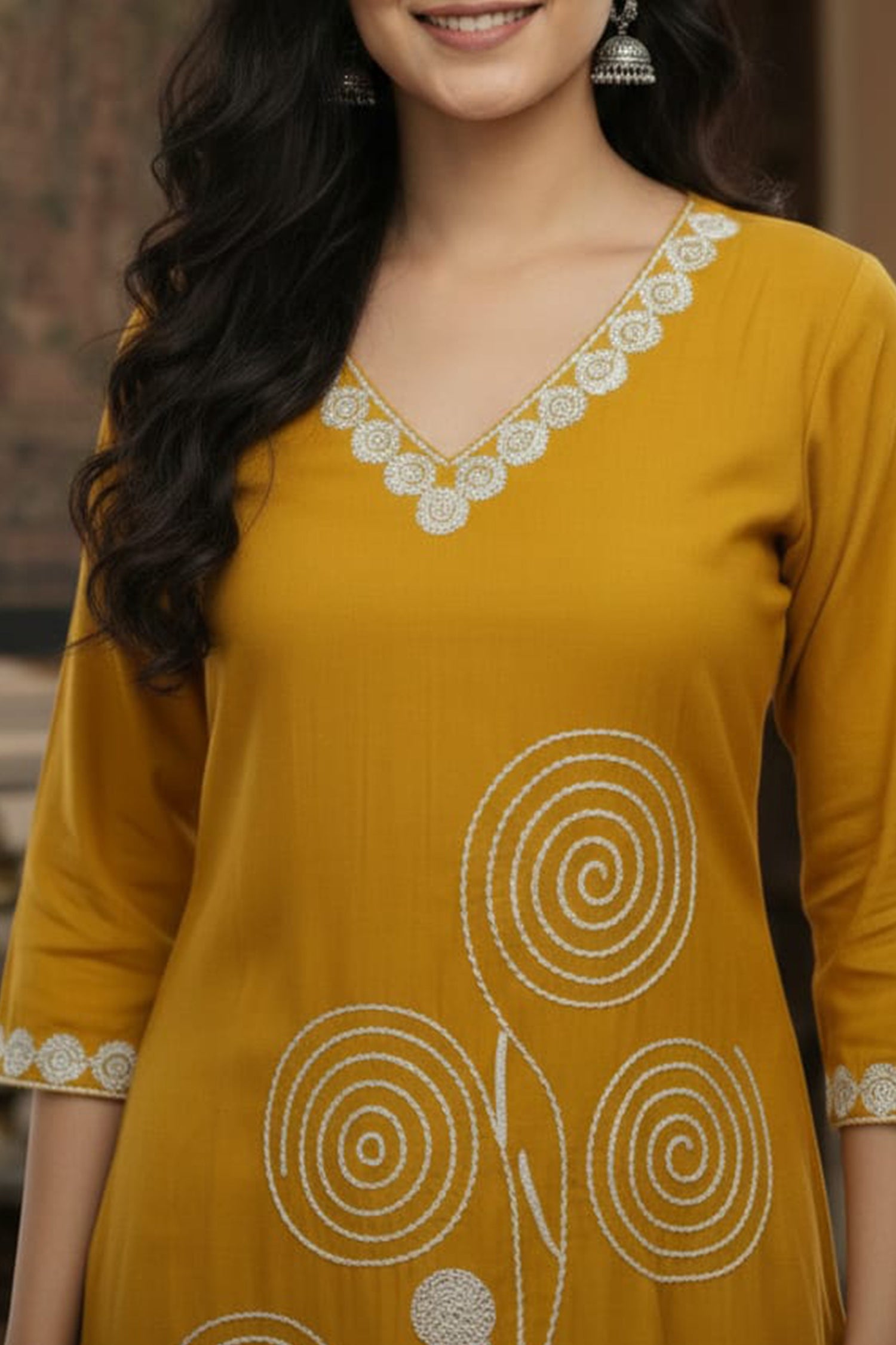 Spiral Bloom Straight Kurta