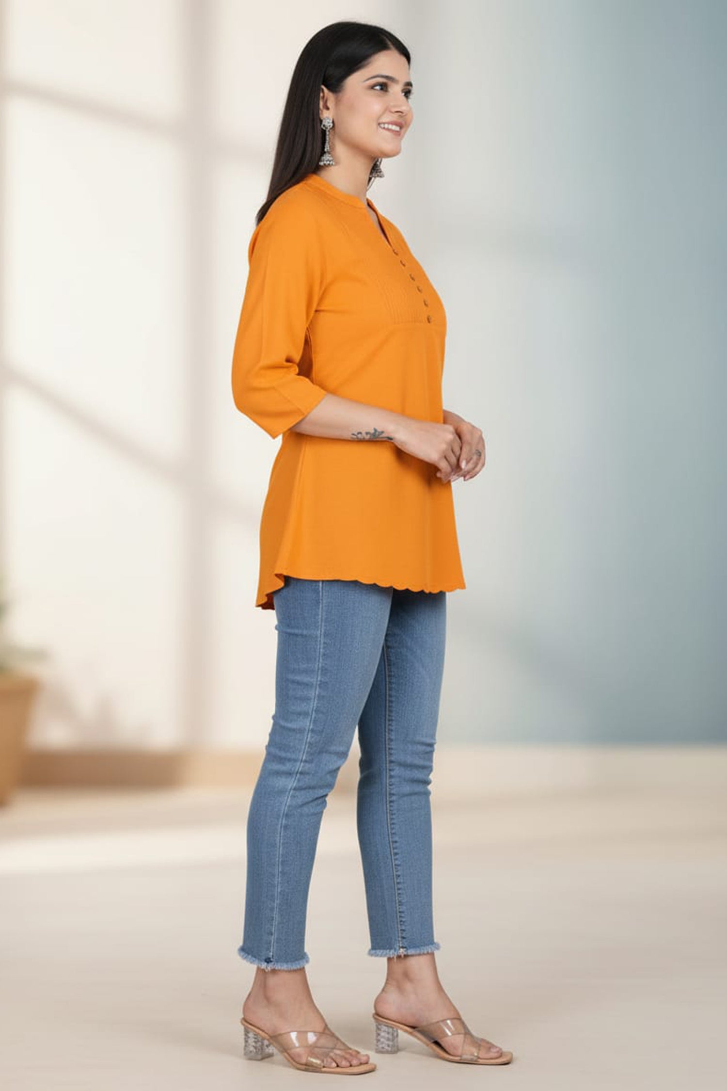 Sunbeam Button Kurti