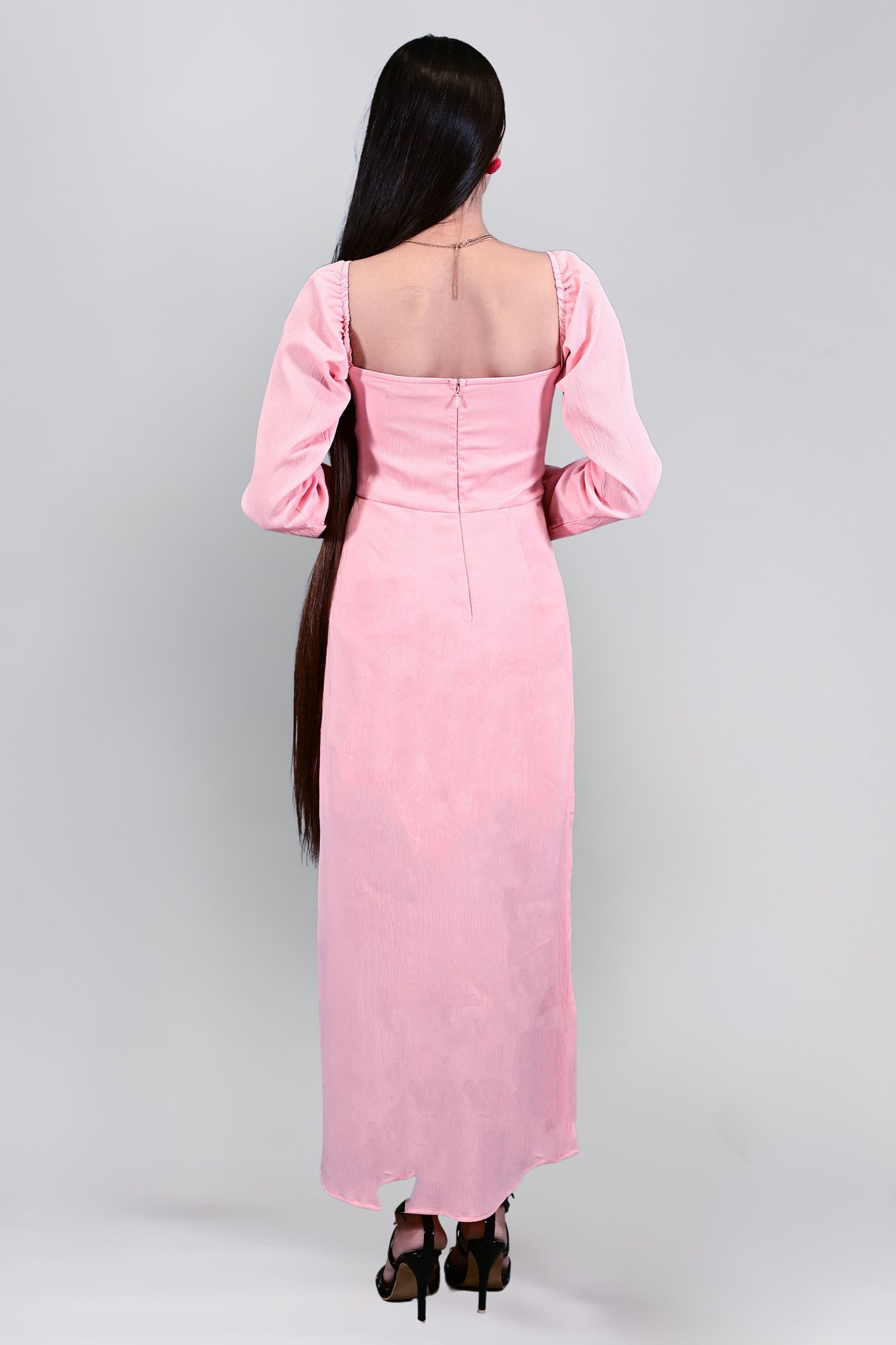 Blush pink Slit Maxi Dress