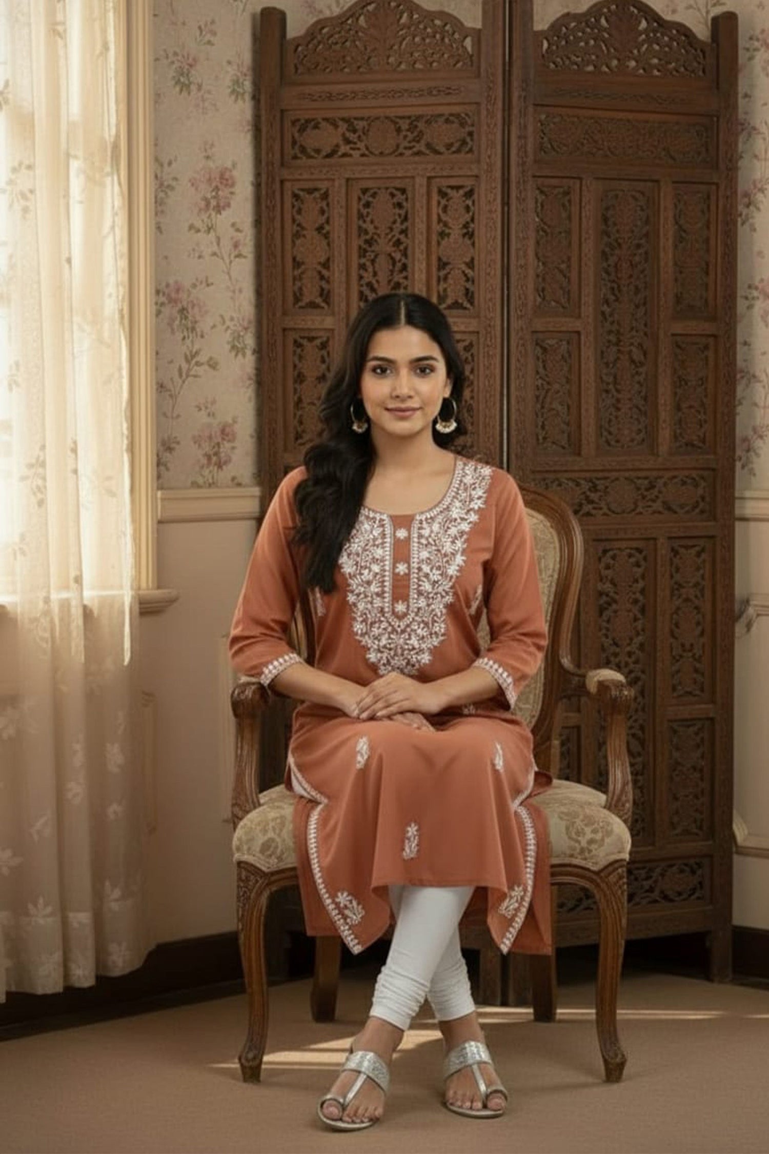 Royal Grace Embroidered Straight Kurta