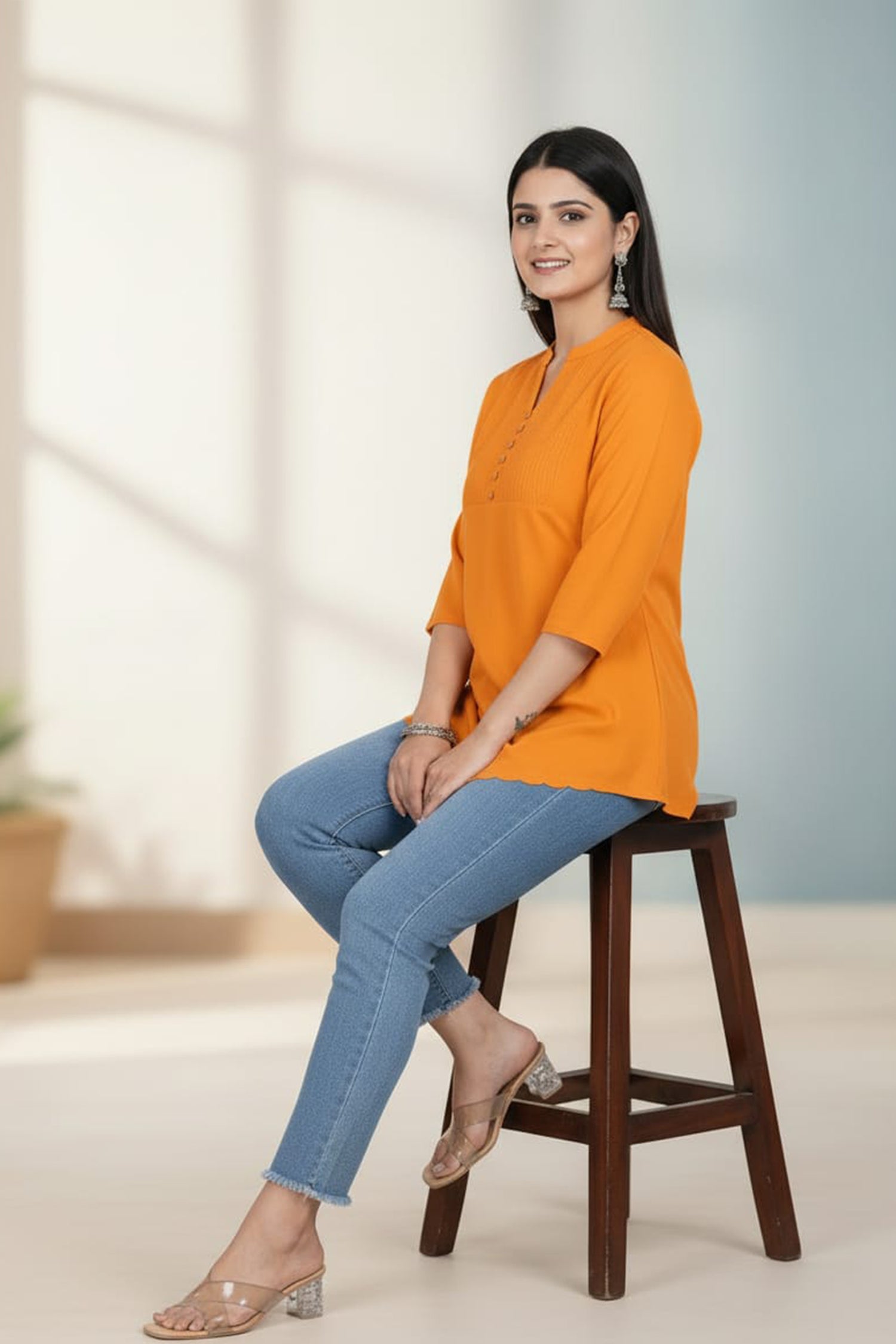 Sunbeam Button Kurti