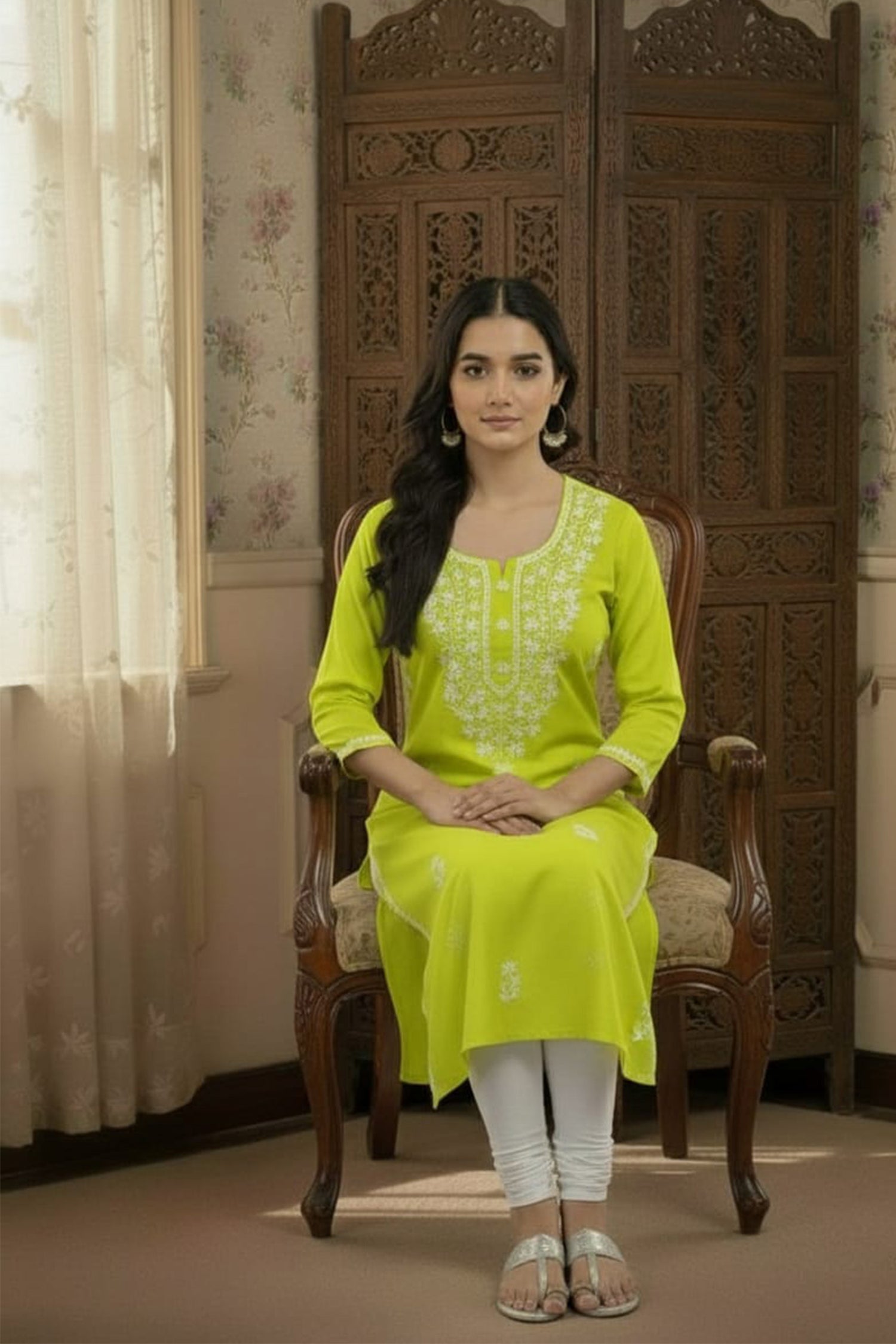 Royal Grace Embroidered Straight Kurta