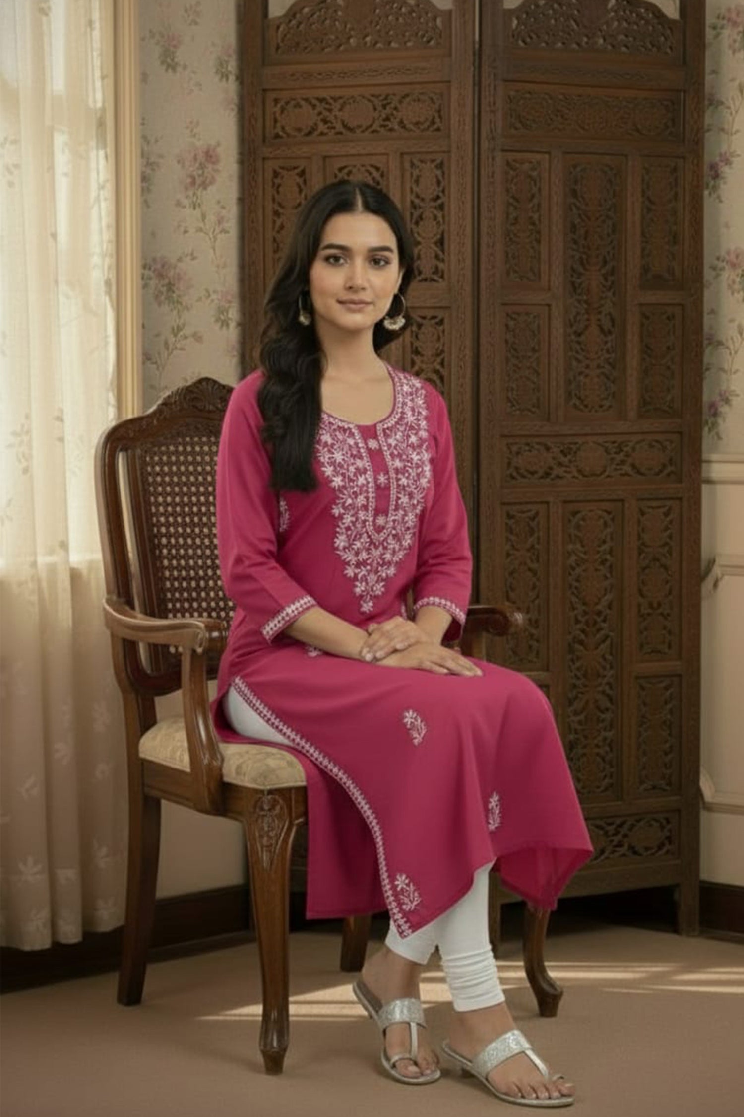 Royal Grace Embroidered Straight Kurta