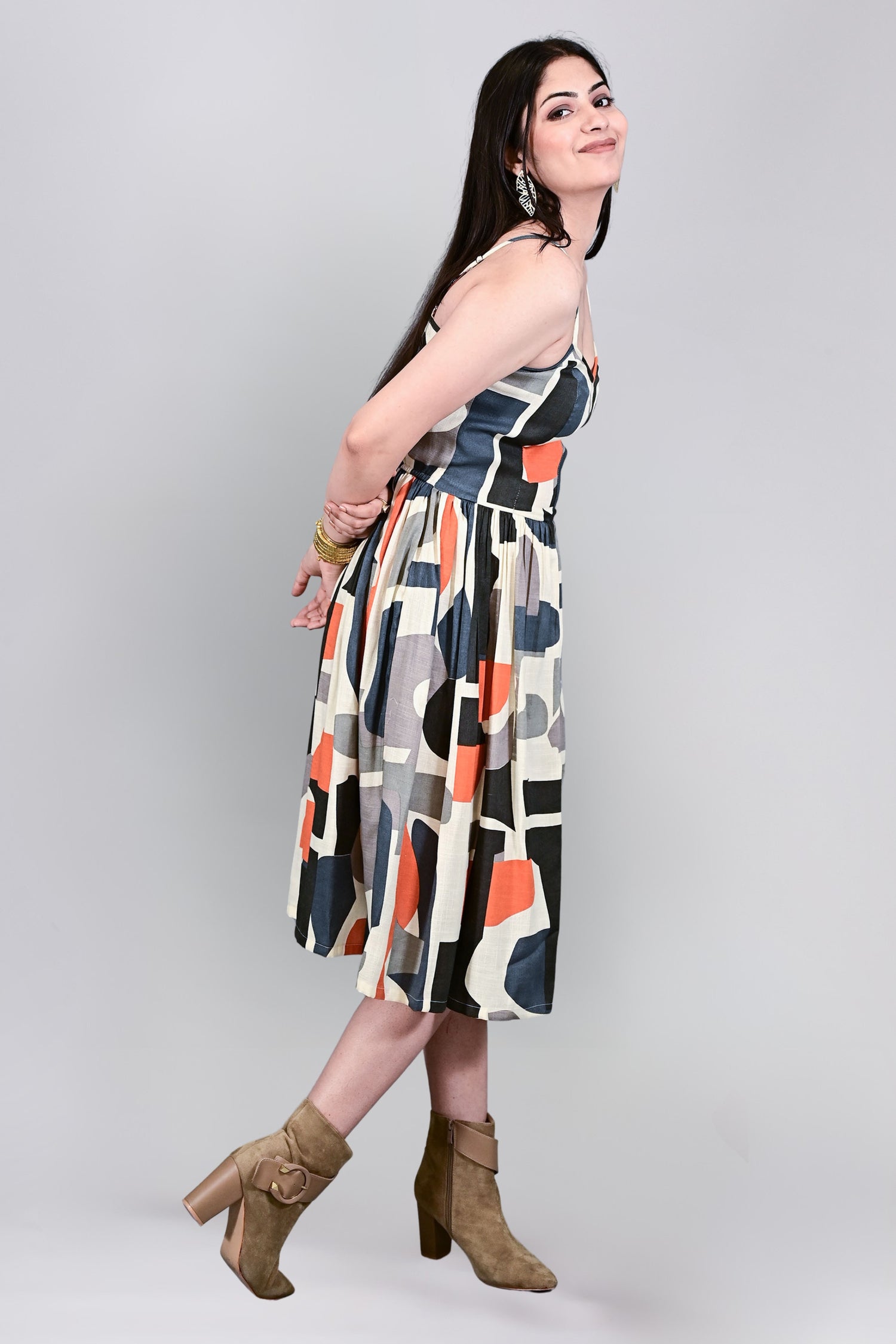 Urban Muse Geometric Spaghetti Dress