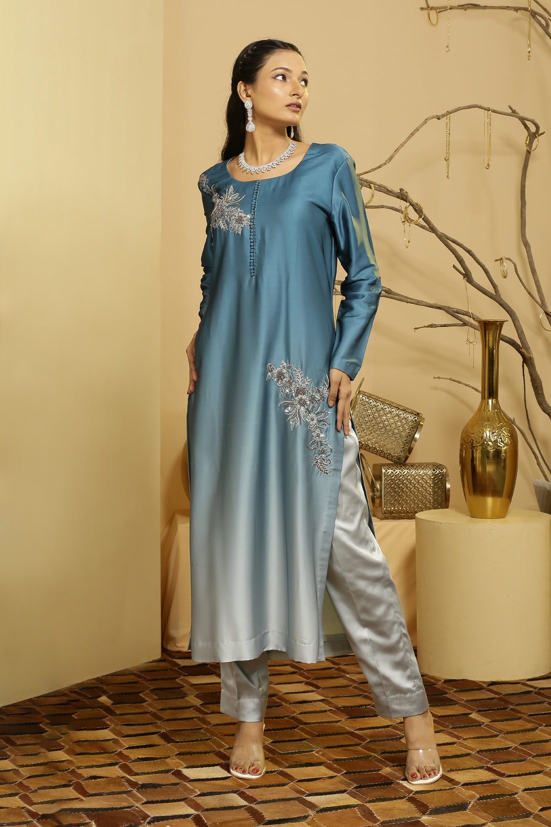 Ombre Kurti Pant Set