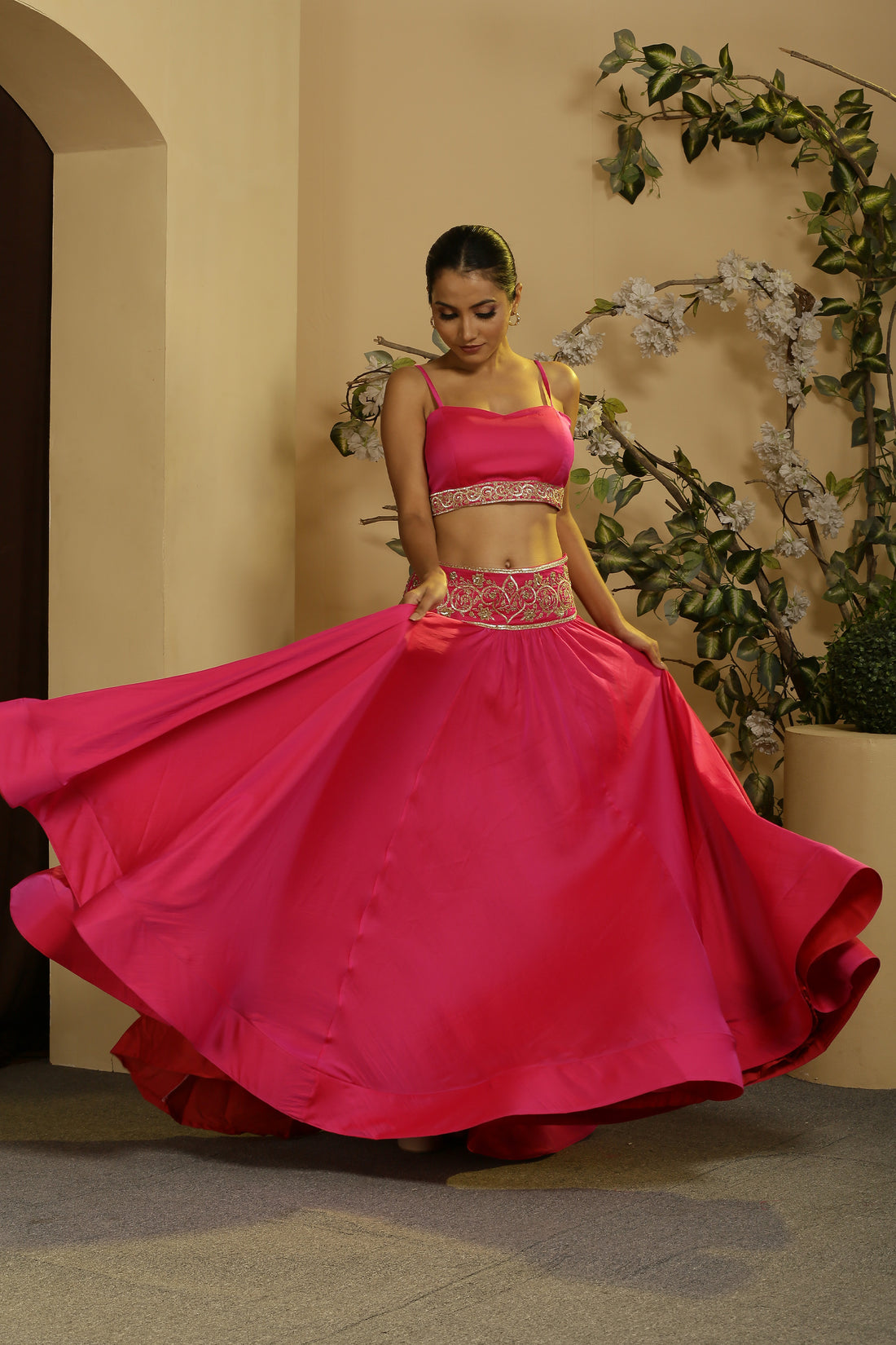 Embroidered Cape Lehenga