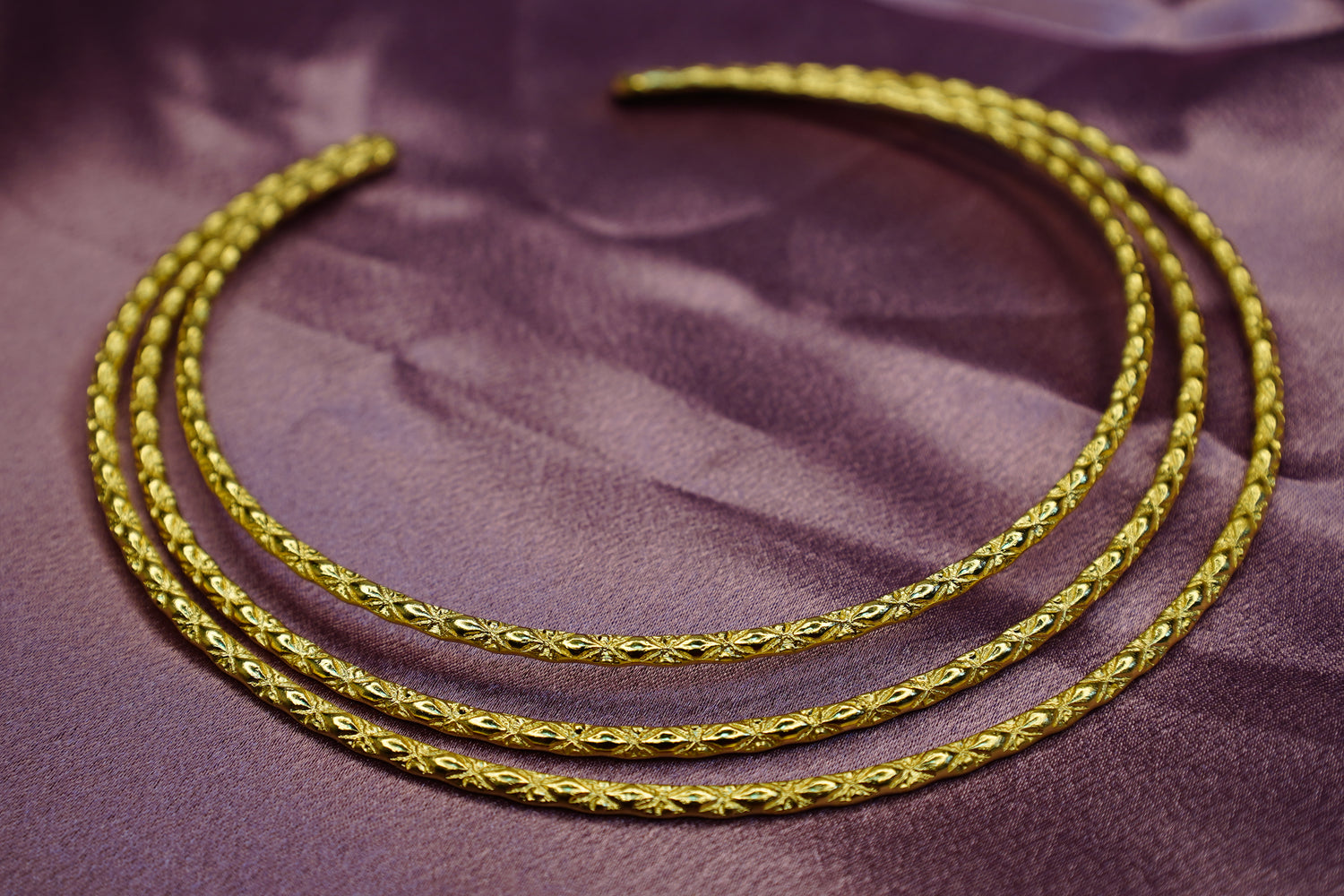 Yellow Gold Diamond Cut Rope Chain Necklace