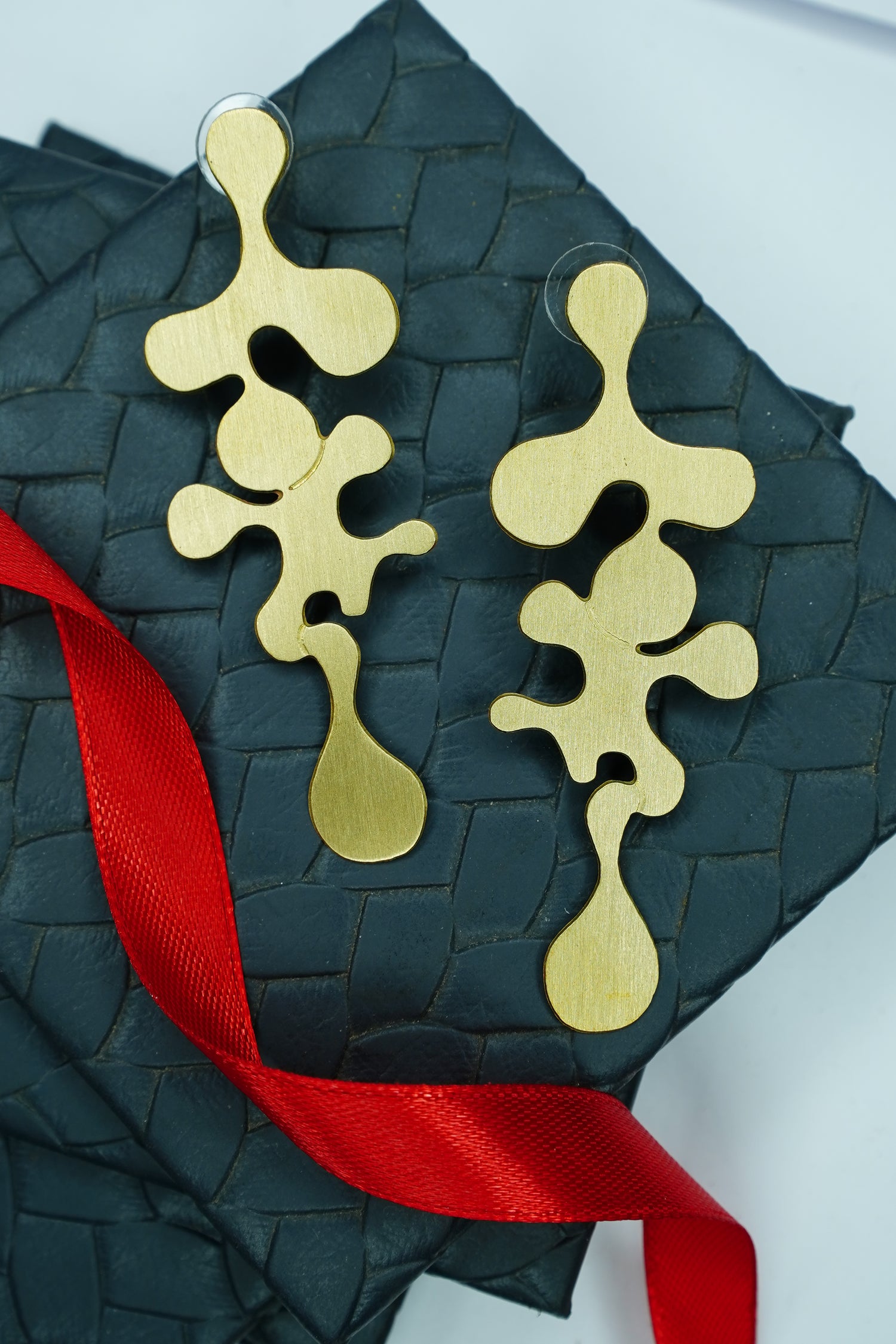 Aurelia Abstract Gold Drop Earrings