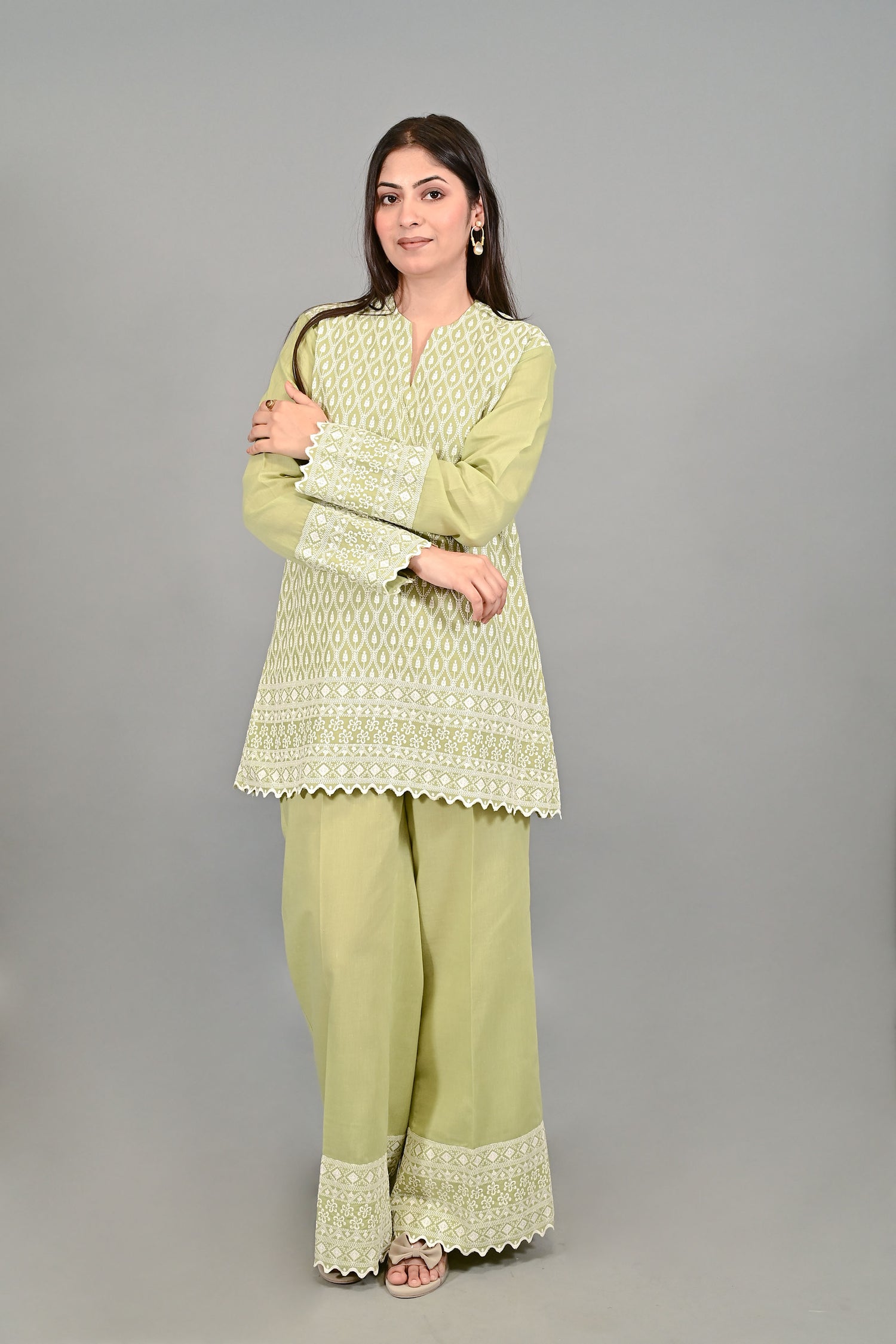 Pista Elegance Embroidered Co-ord Set