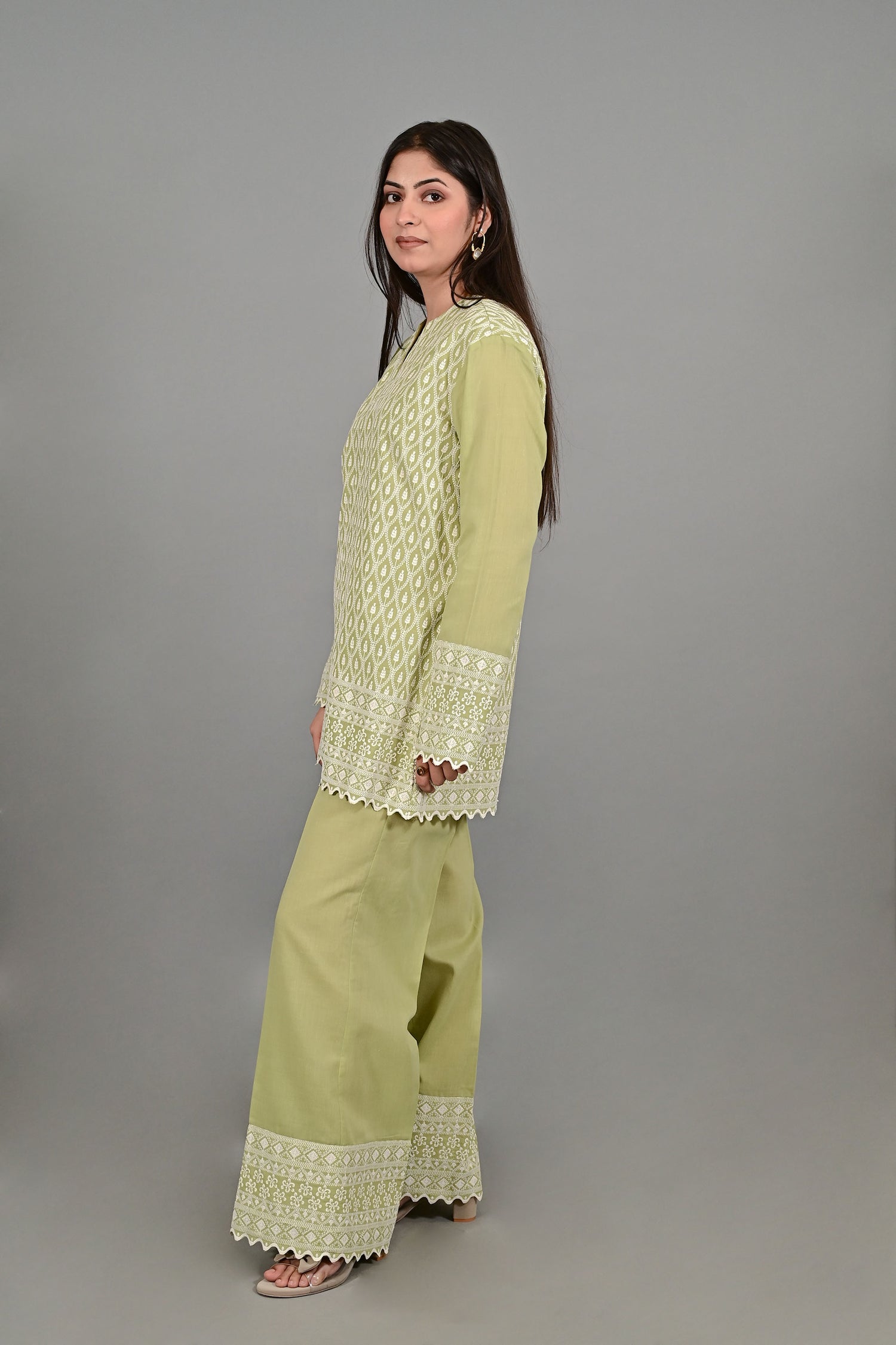 Pista Elegance Embroidered Co-ord Set