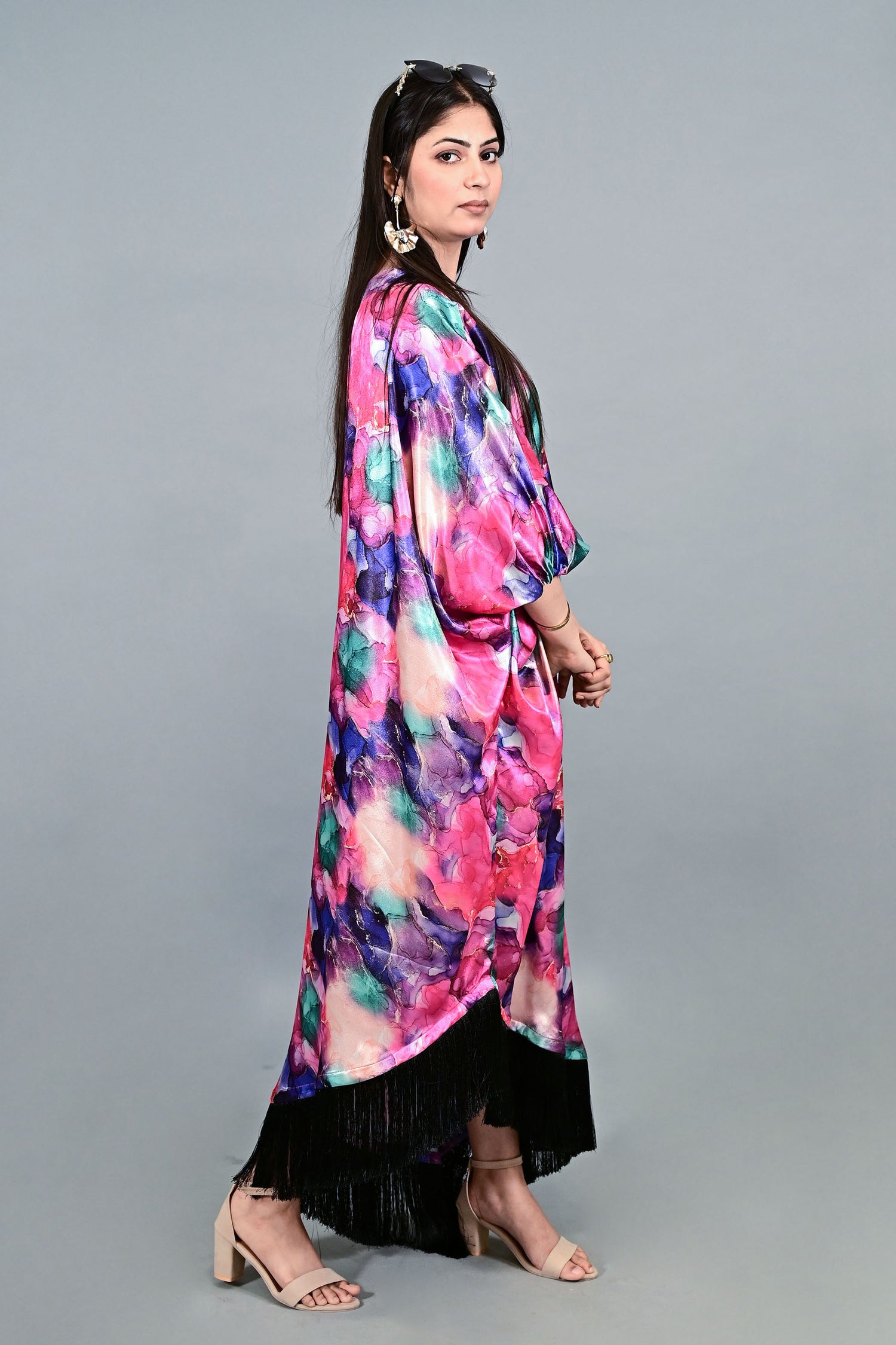 Boho Mirage One Shoulder Flowy Dress