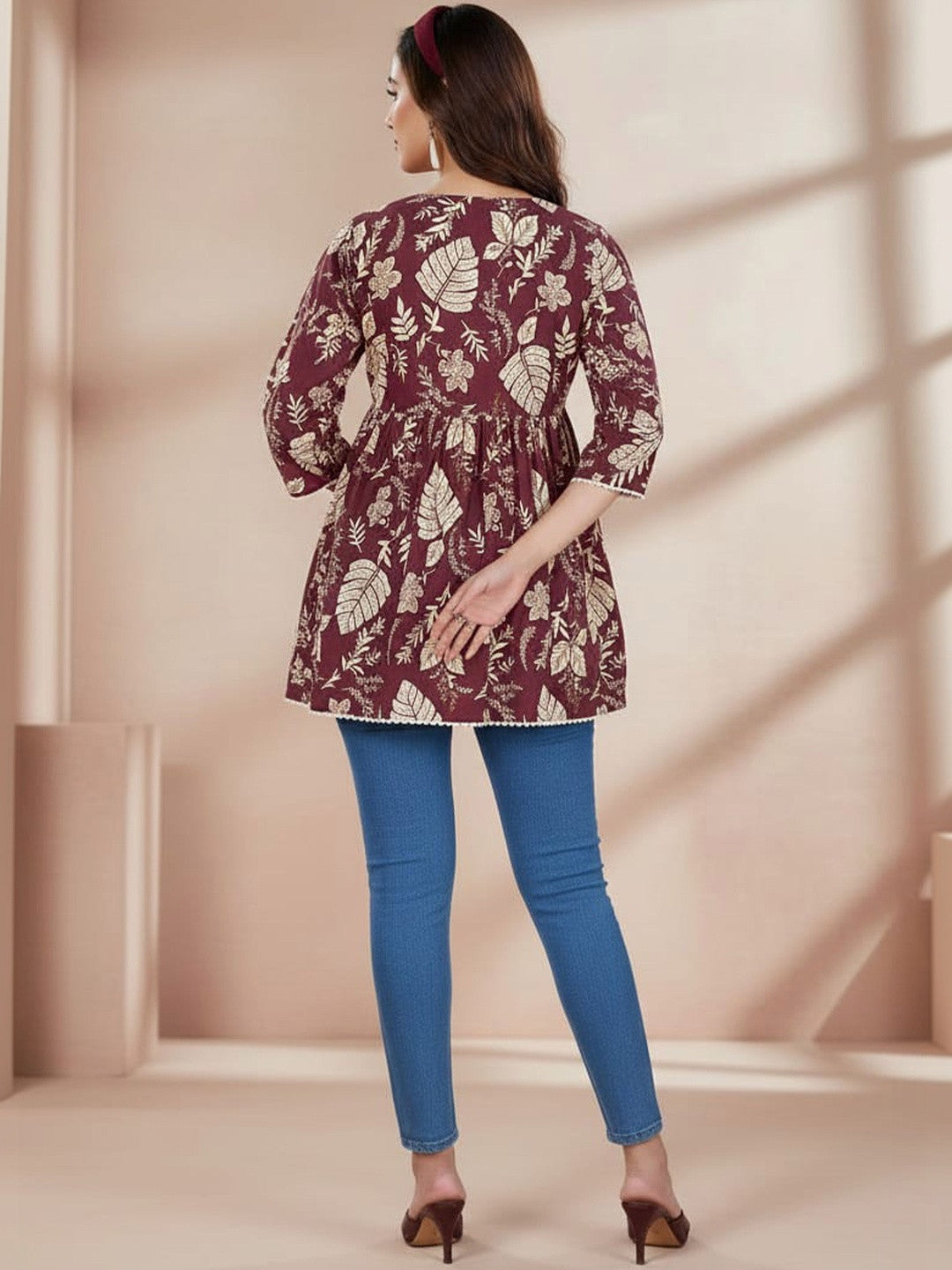 Botanical Printed Empire Kurti